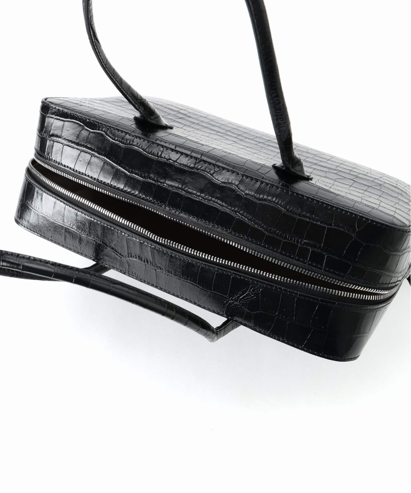 MAISON CANAU メゾン カナウ ボックスボストンL別注クロコ型押し