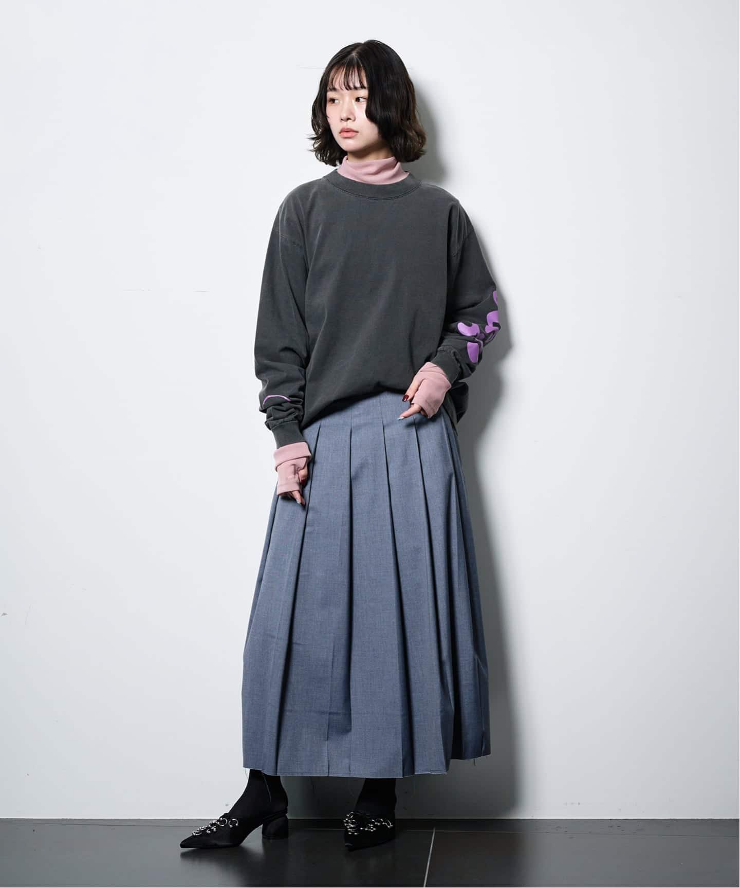 希少 極美品✤ ヒューマンメイド ウールクッション グレー ブラック CHIKA KISADA RIBBON MULE CZ-26094：ミュール（サンダル）｜CITYSHOP