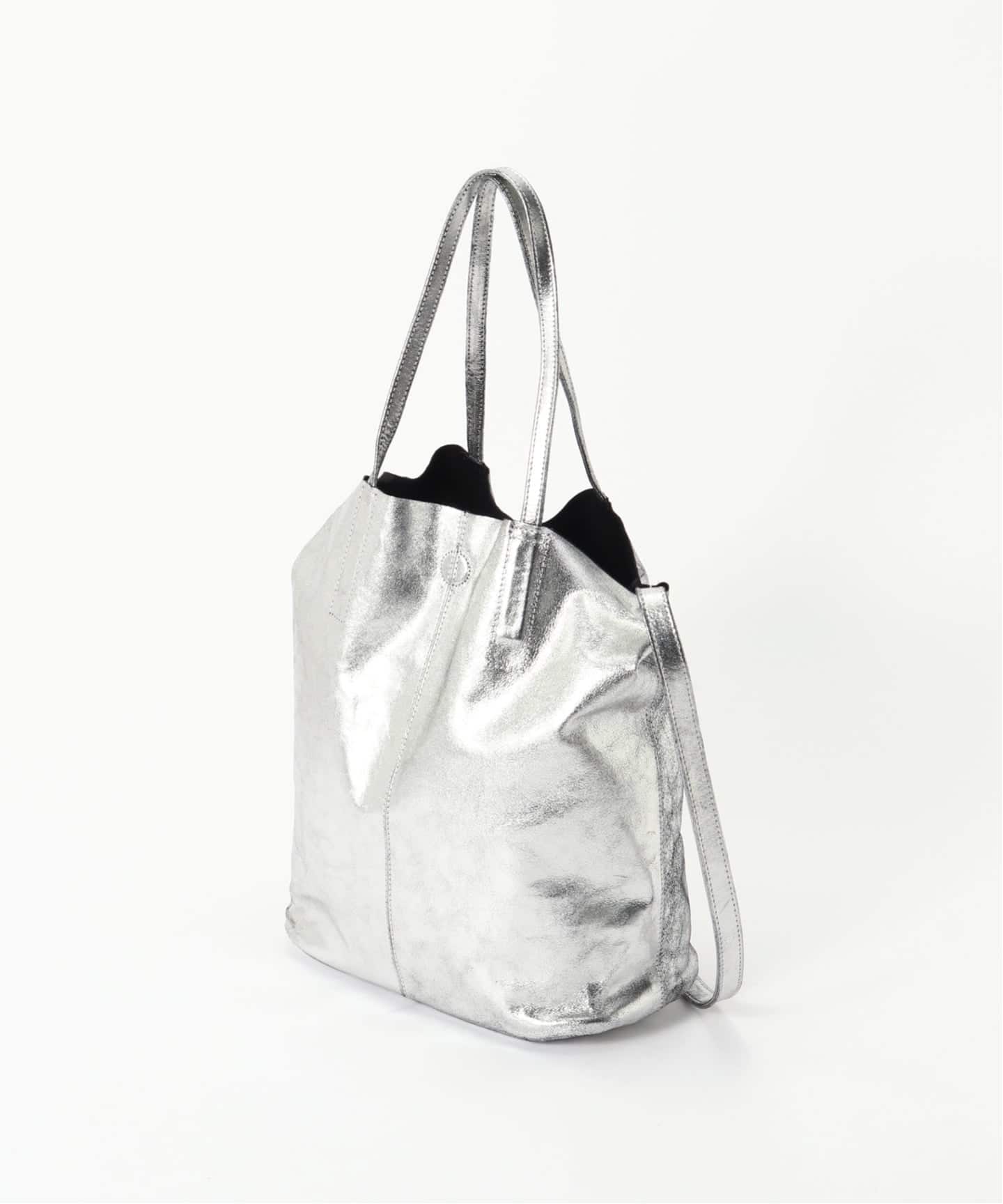 Morphee /モルフェ】MIDIUM TOTE SHORT（SILVER）（トートバッグ）｜L