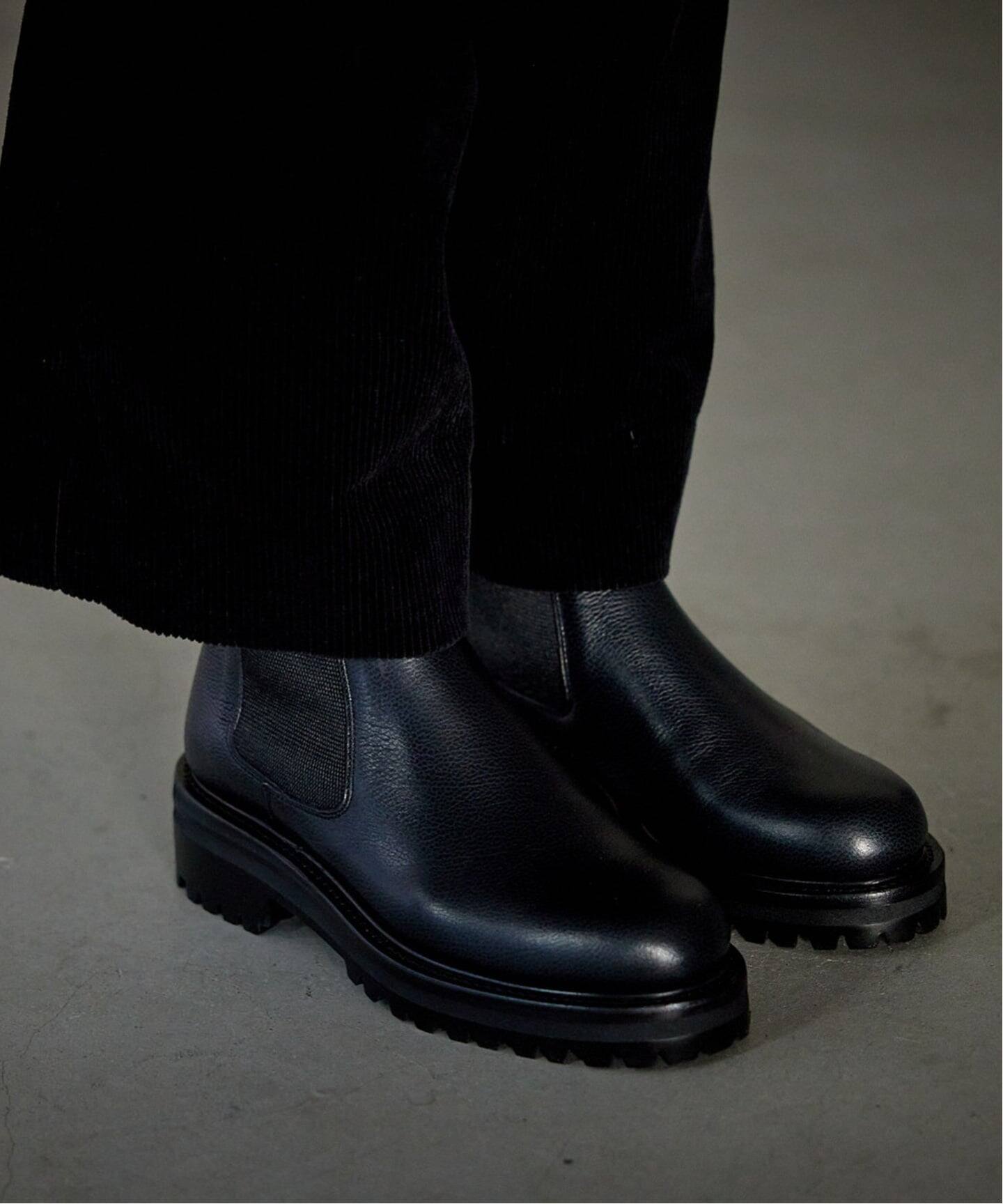 FOOTWORKS / フットワークス】Side Gore Boots in Grain Leath 
