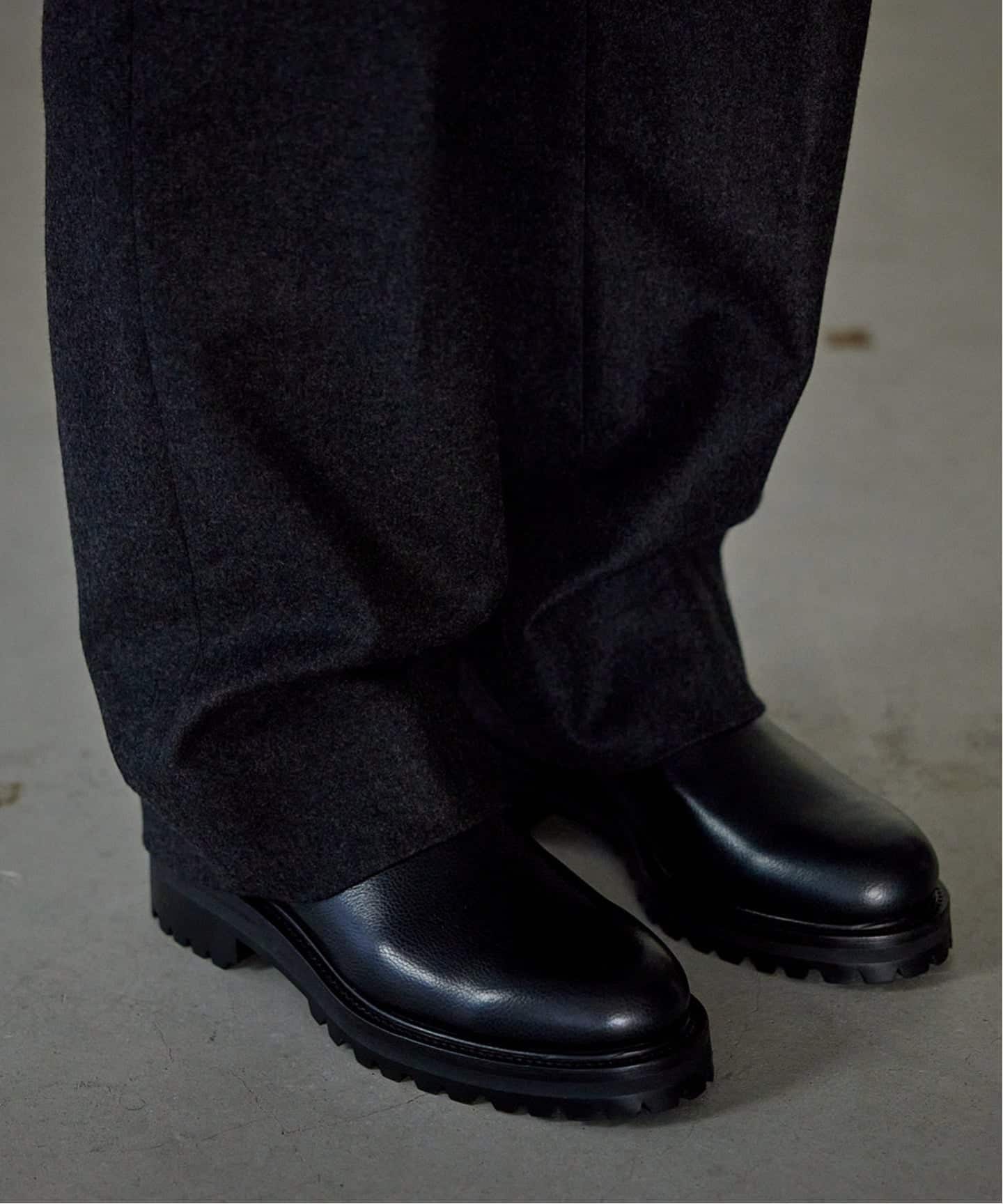 FOOTWORKS / フットワークス】Side Gore Boots in Grain Leath
