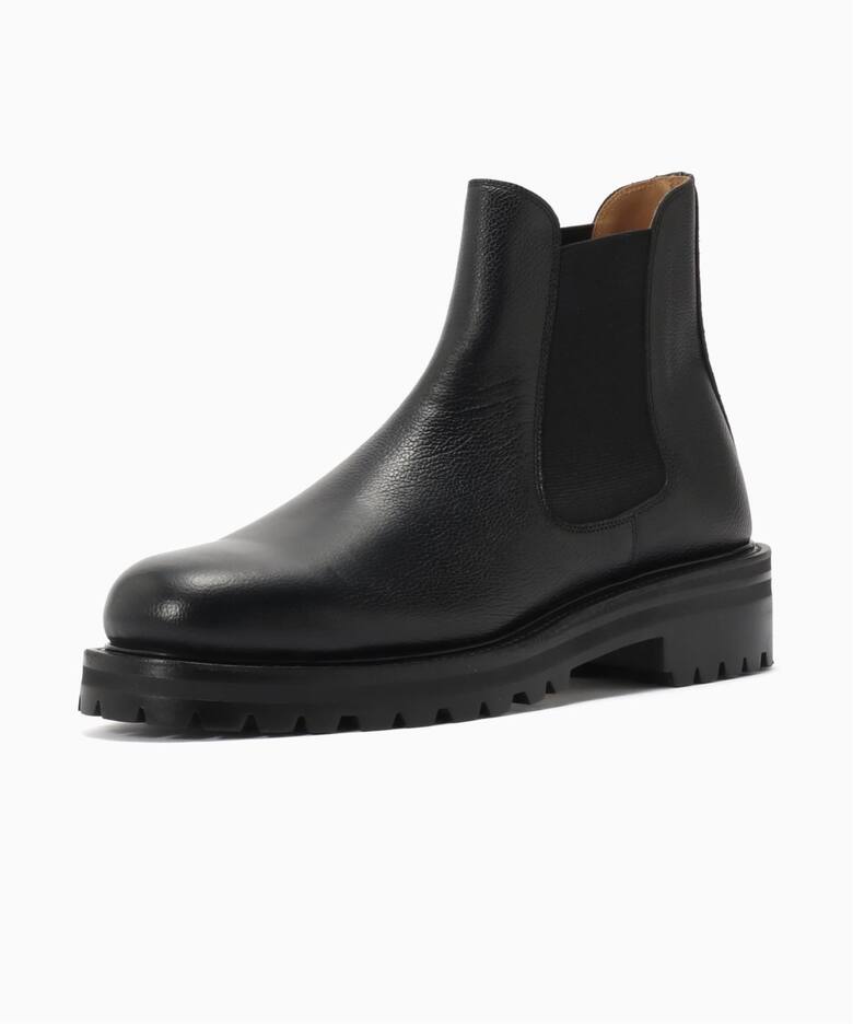 FOOTWORKS / フットワークス】Side Gore Boots in Grain Leath