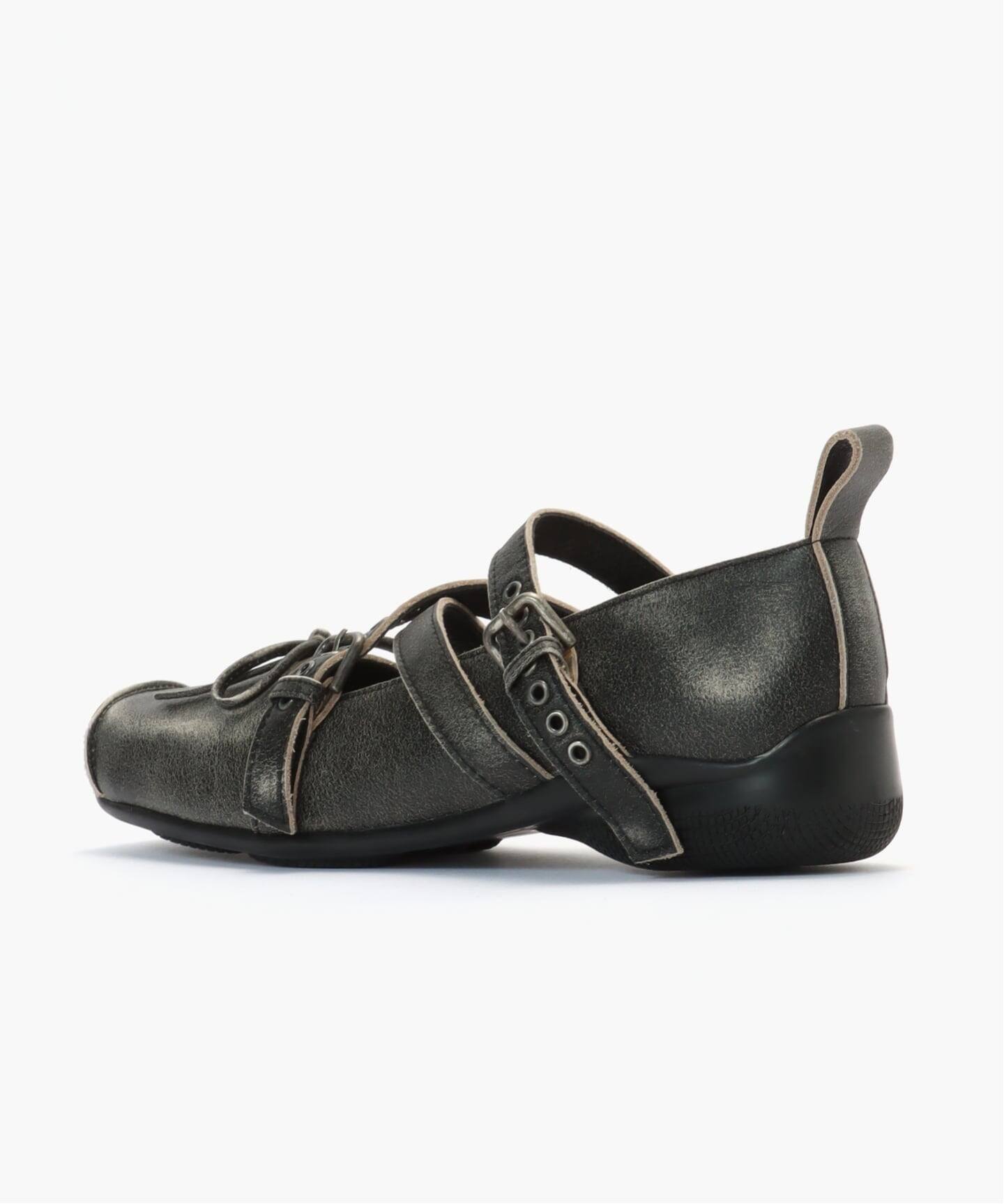 OPEN YY:YY251SH001-GRY:CROSS BUCKLE BALLET（バレエシューズ