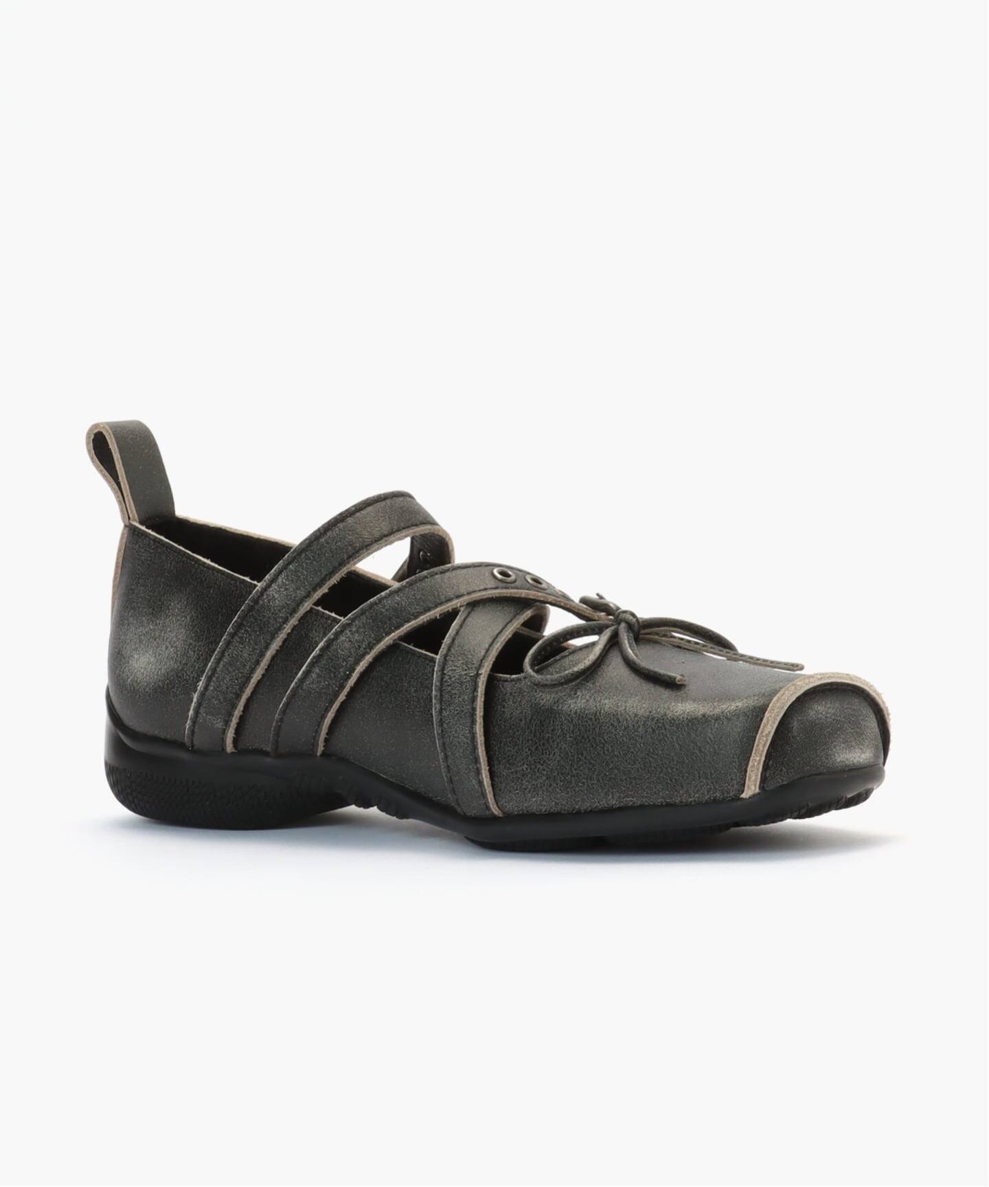 OPEN YY:YY251SH001-GRY:CROSS BUCKLE BALLET（バレエシューズ