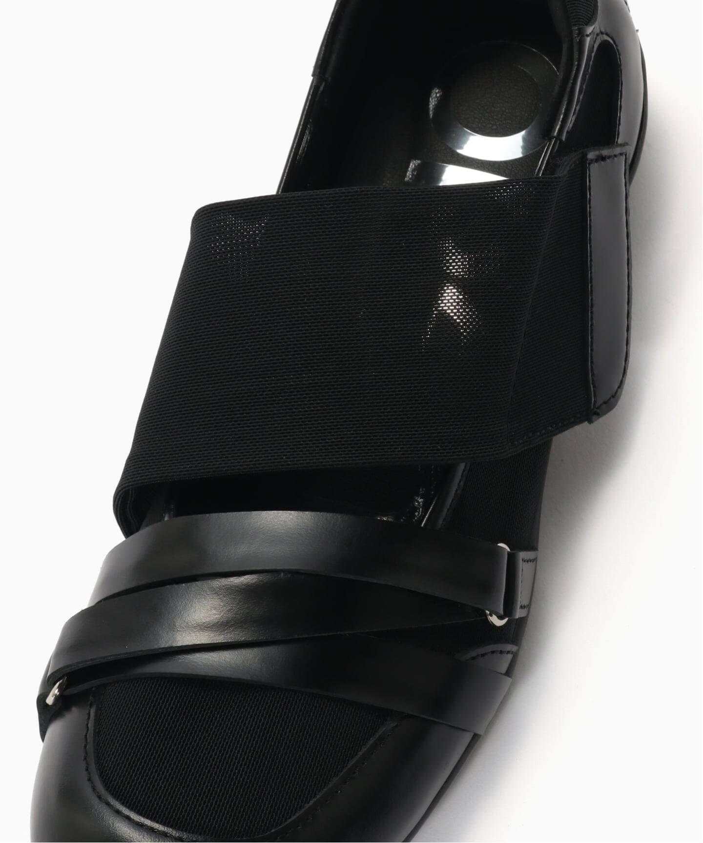 OPEN YY:YY262SH004-BLK:CROSS BAND MESH（バレエシューズ）｜BOICE