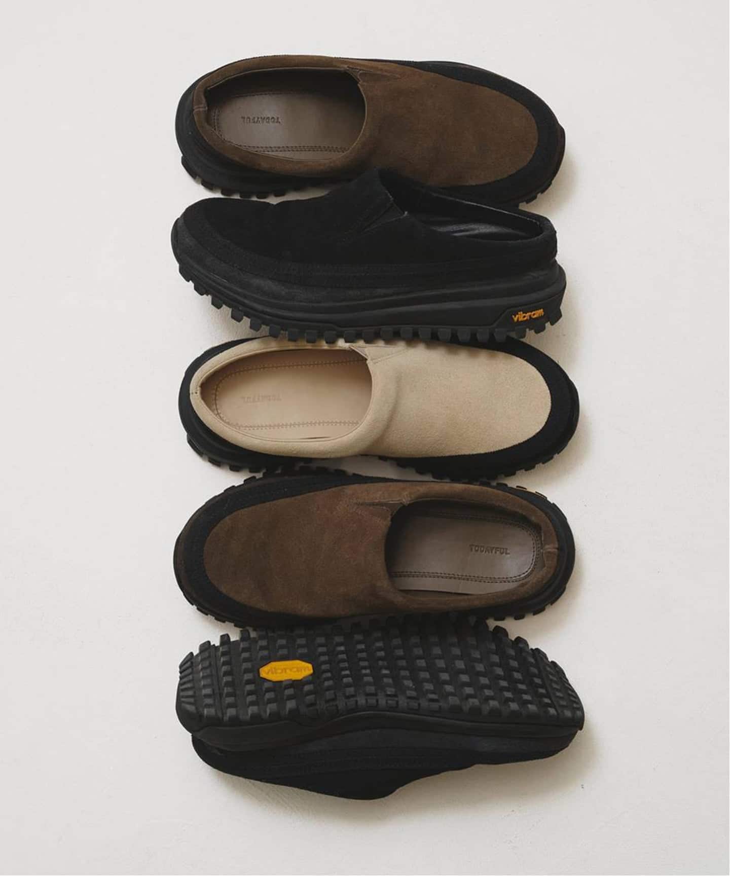 TODAYFUL ブラック スリッポン 予約》TODAYFUL Vibramsole Leather Sabot（スリッポン）｜BOICE FROM