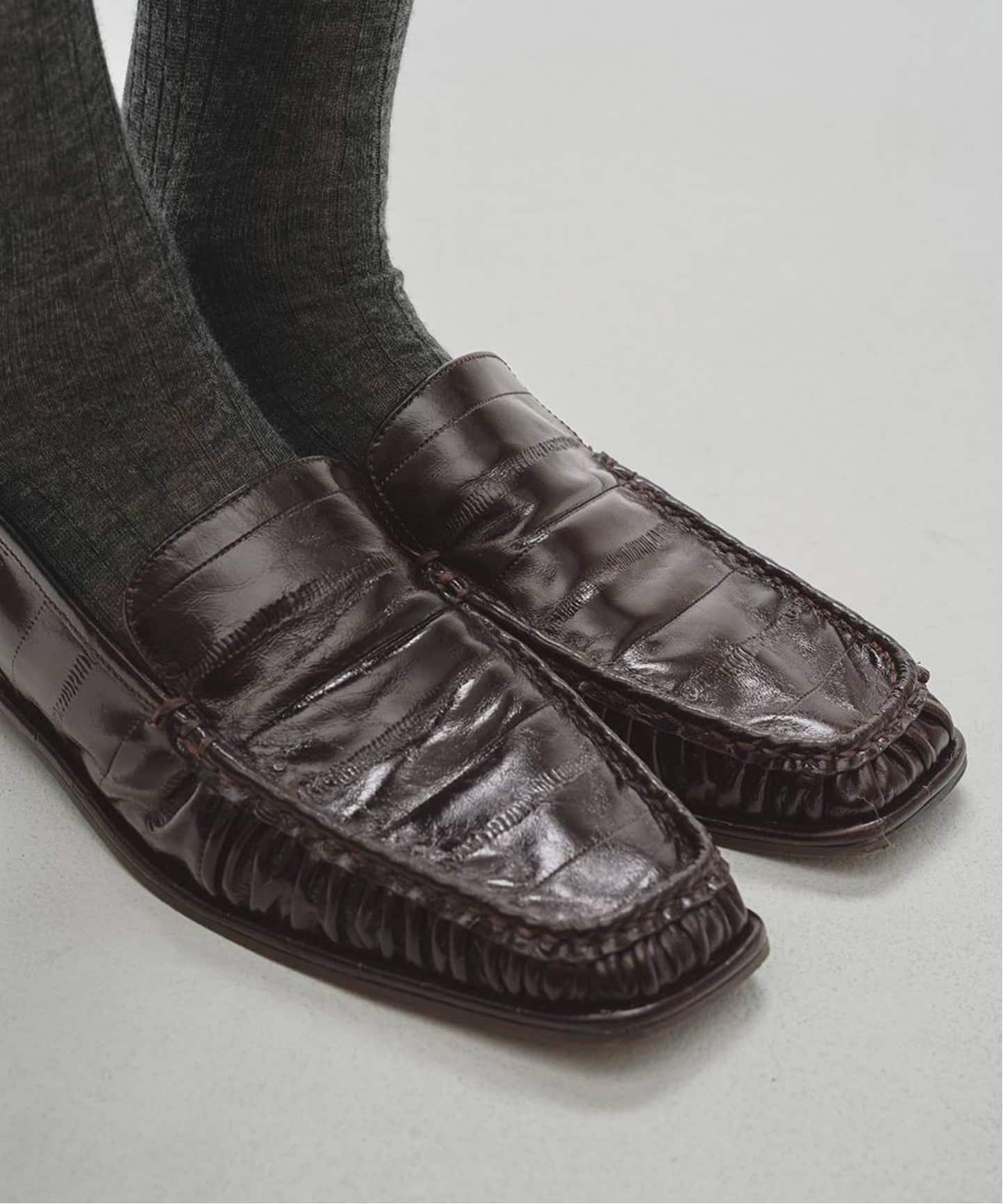 TODAYFUL Squaretoe Gather Loafers（ローファー）｜BOICE FROM