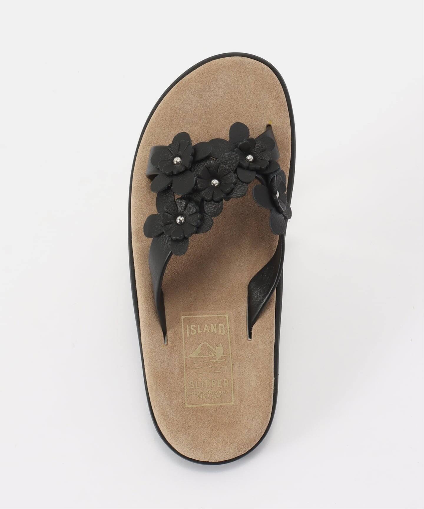 ISLAND SLIPPER CLASSIC SUEDE LEHUA FLOWER SLIDE（サンダル）｜BOICE