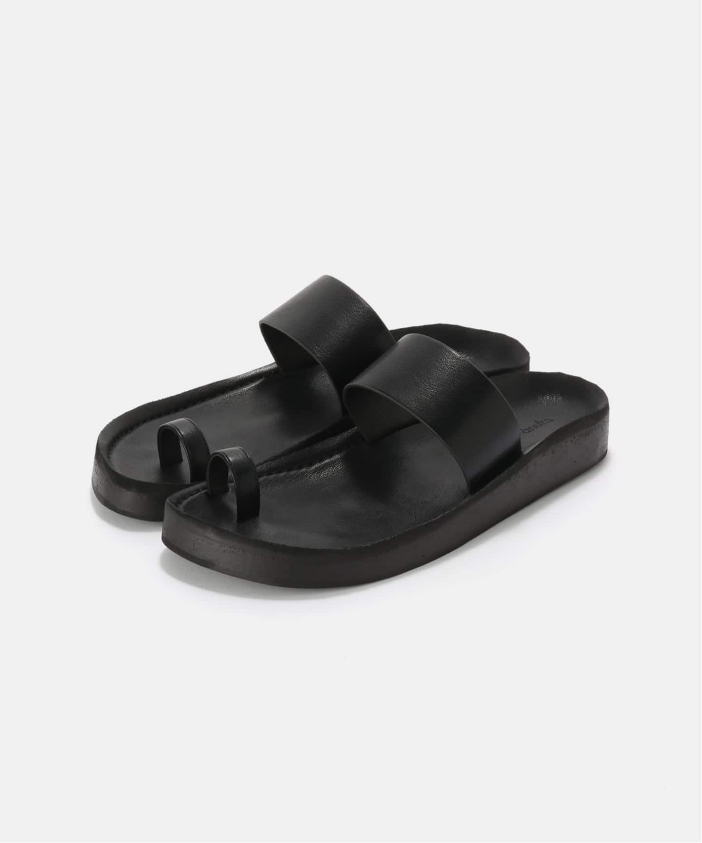 靴 anuke Ecoleather Belt Sandals black 38 anuke Ecoleather Belt Sandals（サンダル）｜BOICE FROM BAYCREW'S