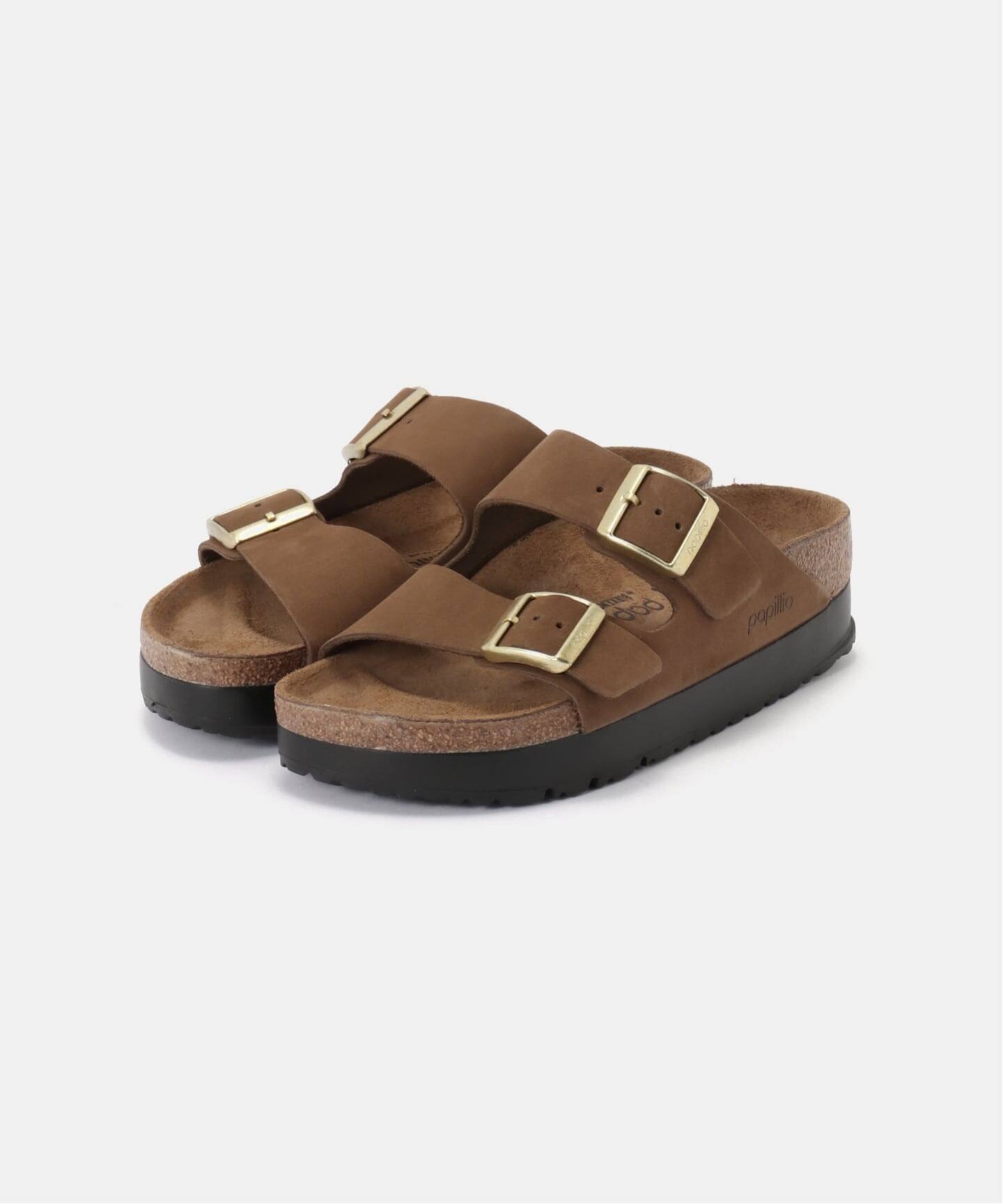Papillio サボサンダル 240mm ブラウン PAPILLIO by BIRKENSTOCK ARIZONA FLEX PLATFORM（サンダル）｜BOICE