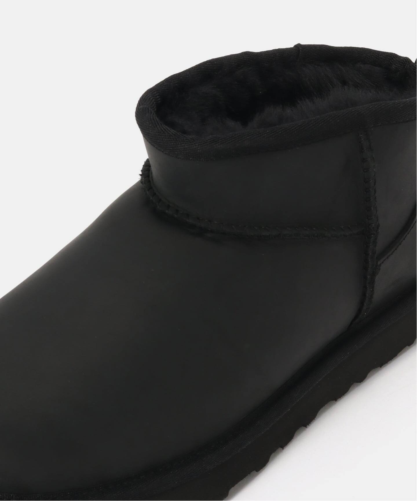 UGG W Classic Ultra Mini LTHR 1174210-BLAK（ブーティ・ショート 