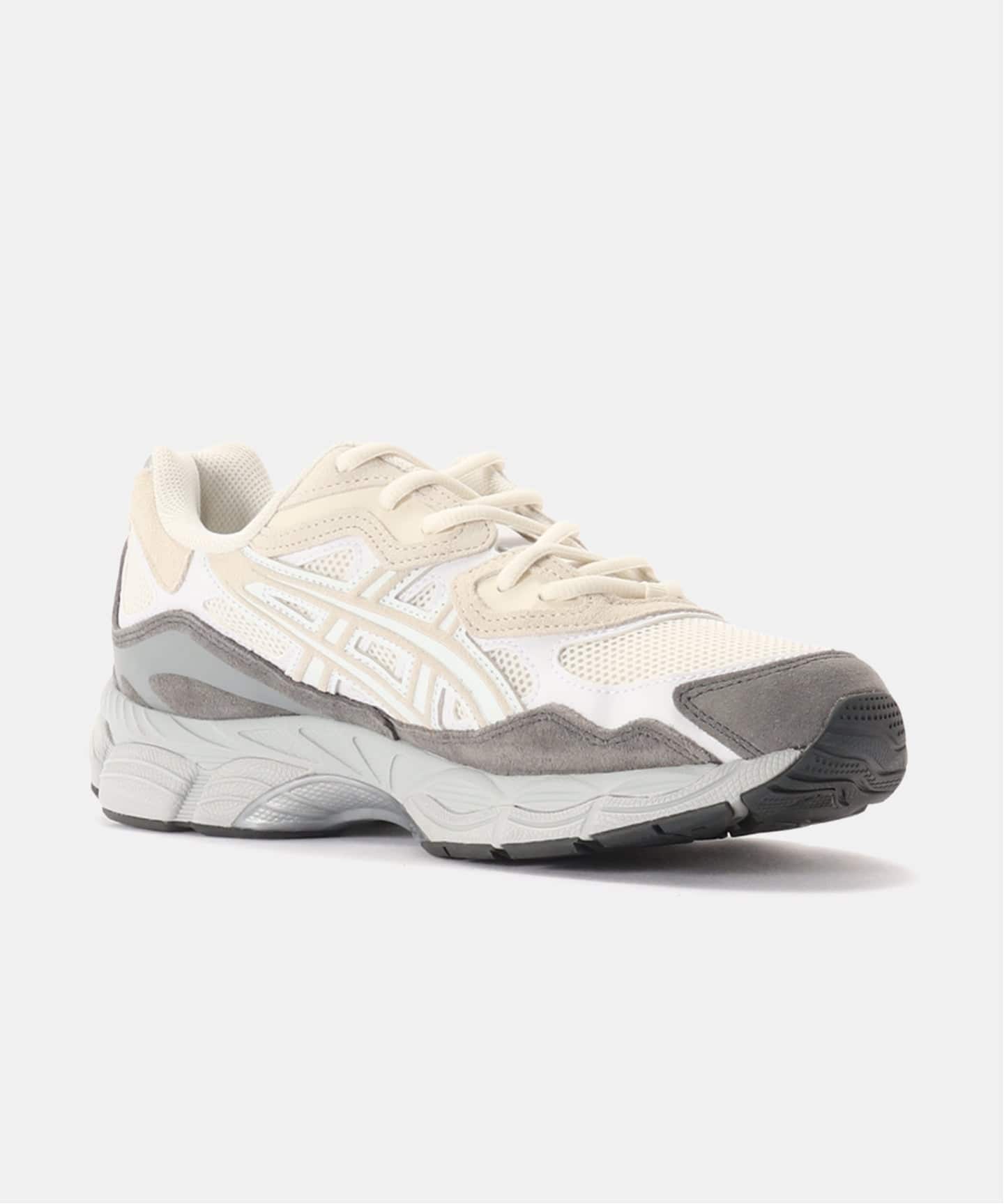 メルカリ市のお値下げ❣️カシミア100%ホワイトベージュ ヘリンボーンブランケット ASICS GEL-NYC 1203A383.113（スニーカー）｜HERRINGBONE