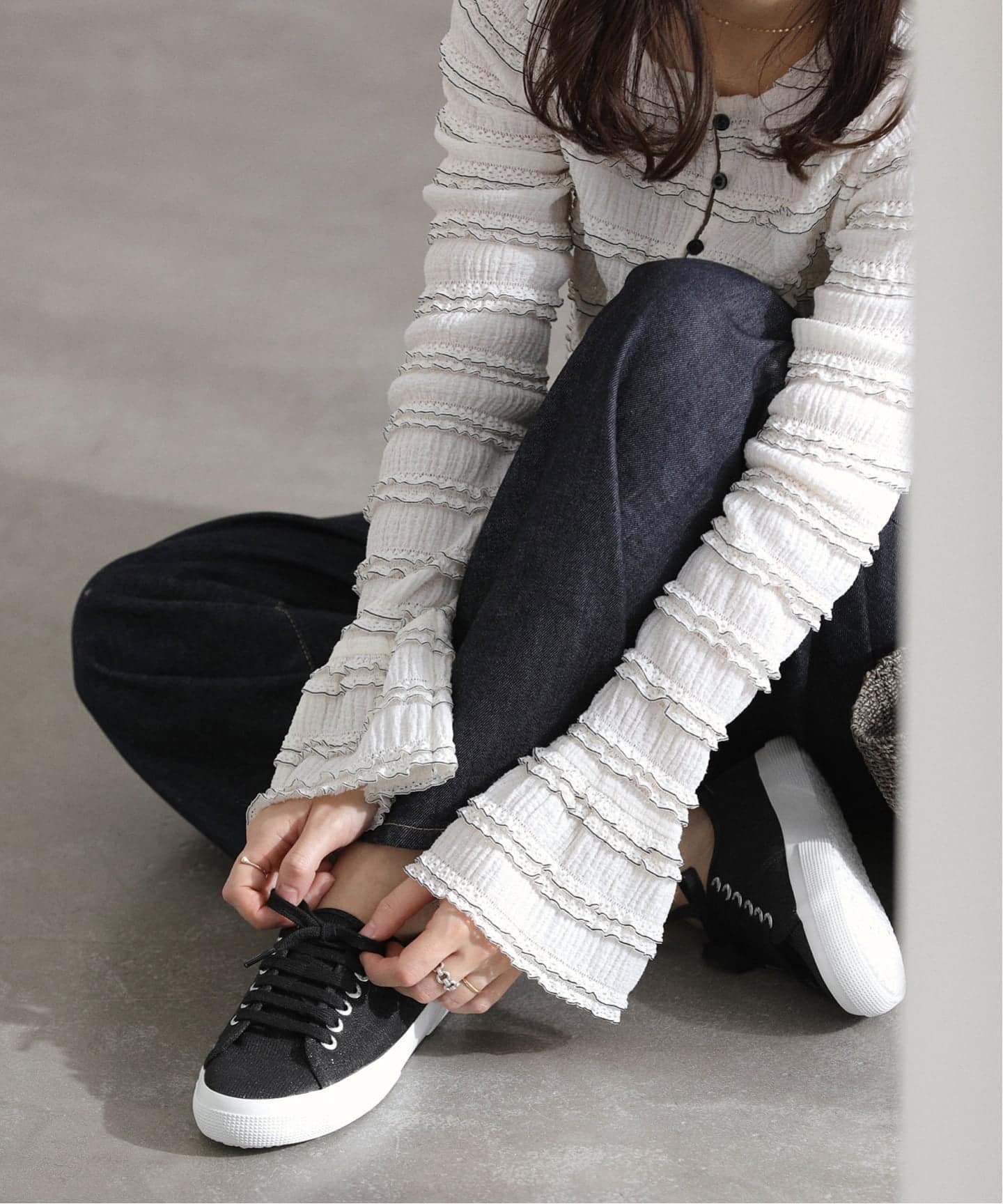 SUPERGA スペルガ ニット/セーター  グレー M 3750 ジャージラメ レッジェーラ｜JERSEY LAME LEGGERA（GREY SILVER
