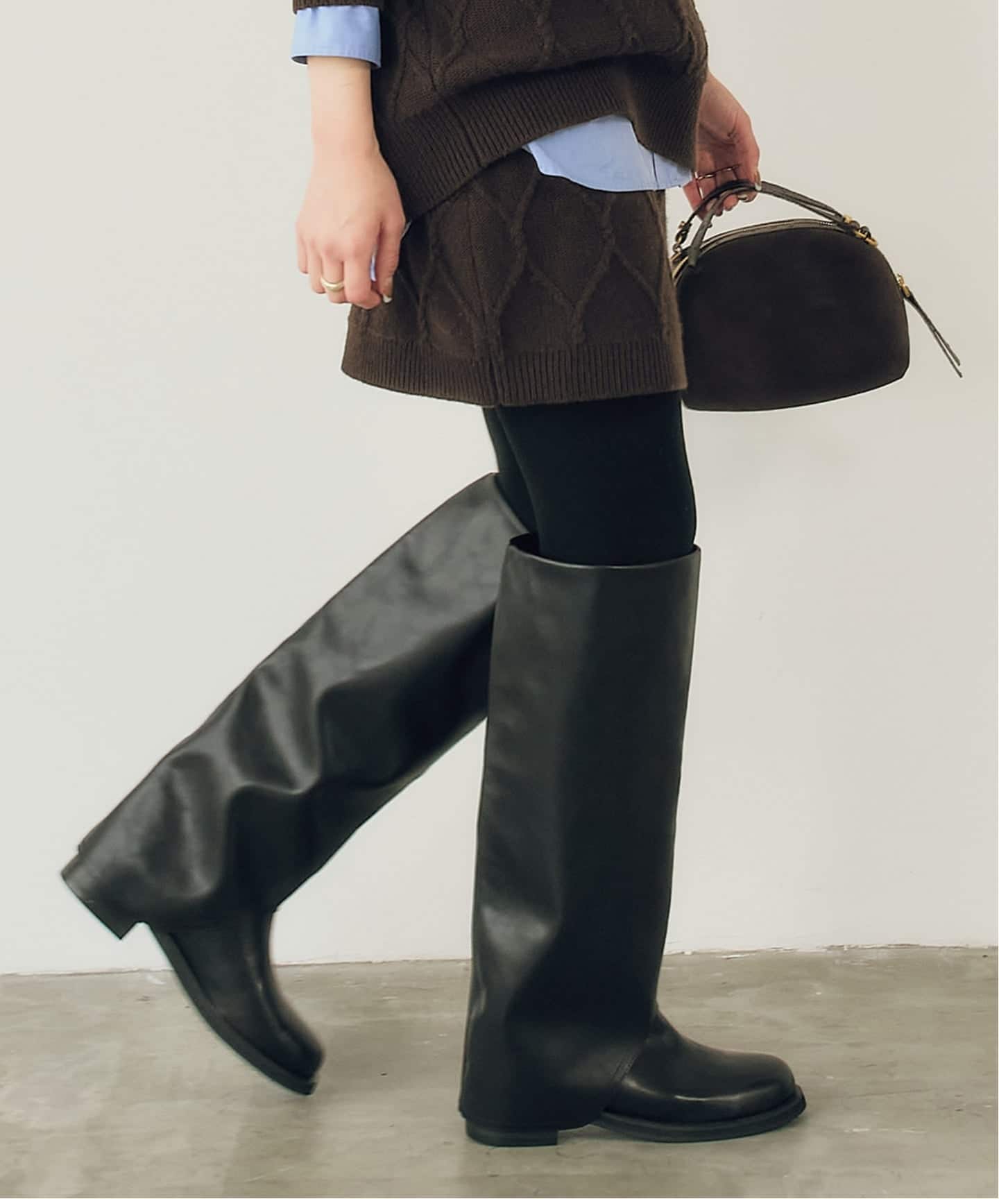予約》EPURE / エピュレ TIDE FOLDING LONG BOOTS（ロングブーツ