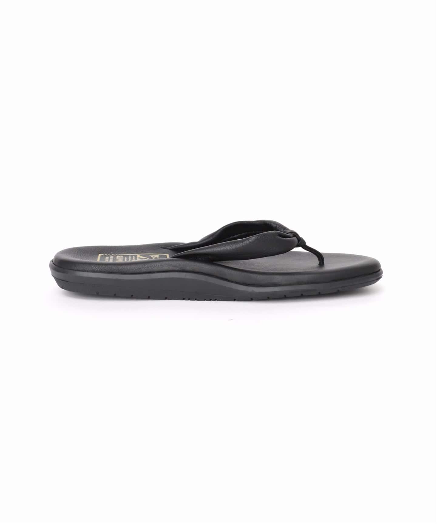  SLIPPER アイランドスリッパ トングサンダル 黒　レザー ISLAND SLIPPER アイランドスリッパ トングサンダル スムースレザー