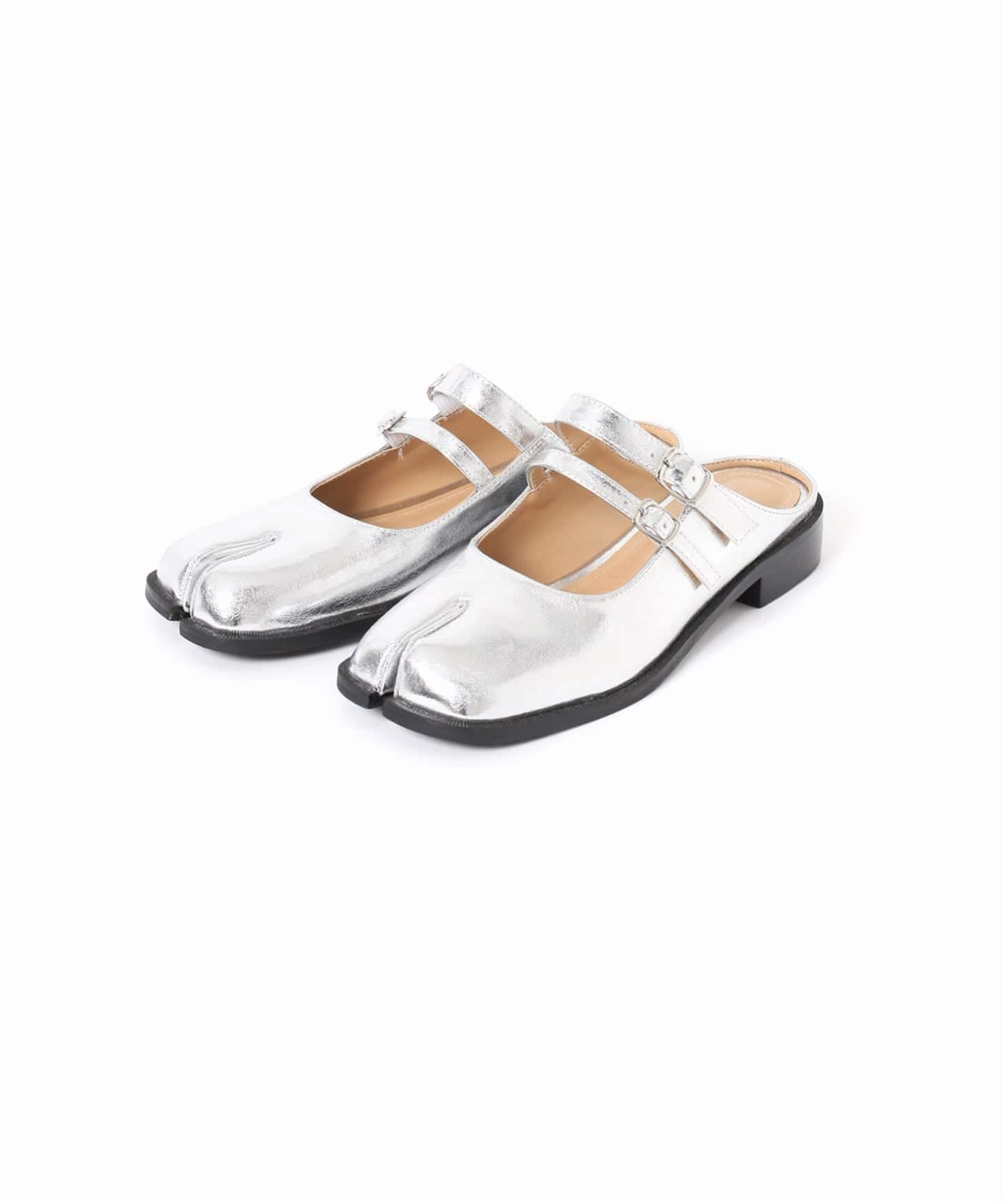 PAES/ぺイズ Double Buckle Mule metal（フラットシューズ）｜UBY
