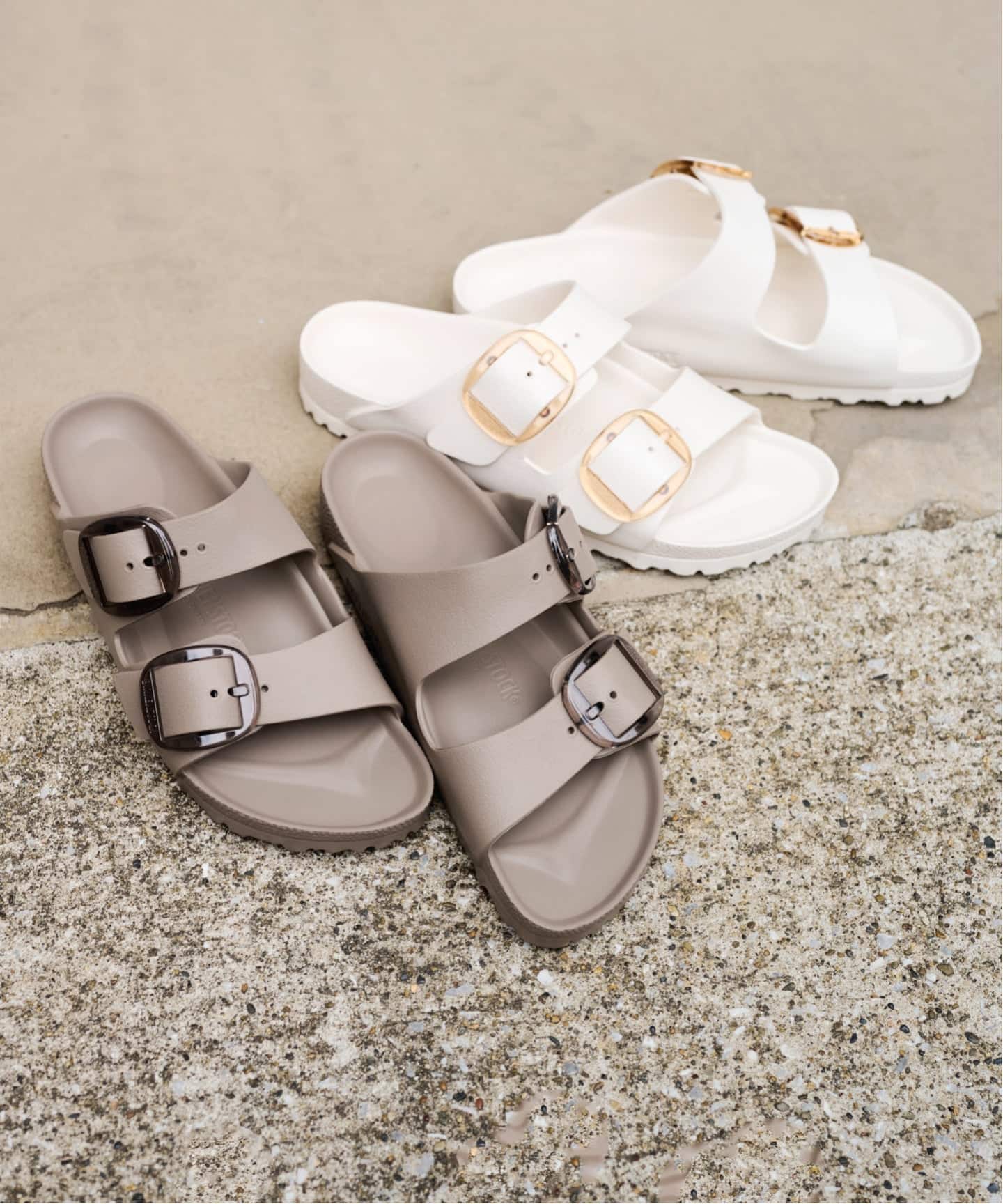 美品　ビルケンシュトック　ケイ　23.0センチ　ホワイト BIRKENSTOCK/ビルケンシュトック ARIZONA BIG BUCKLE EVA（サンダル