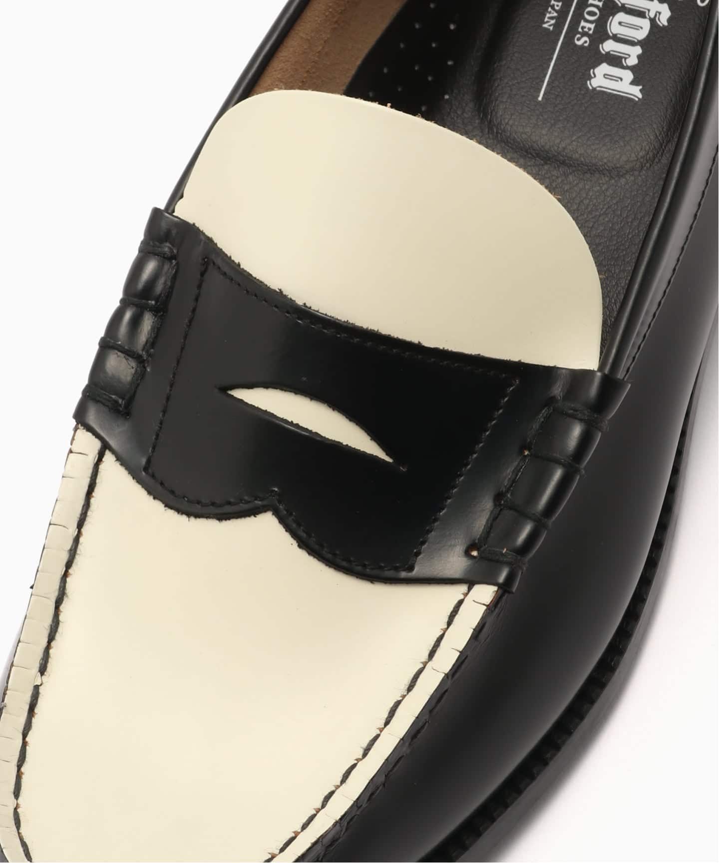 The Kenford Fineshoes COMBI LOAFERS / BLACK WHITE（ローファー