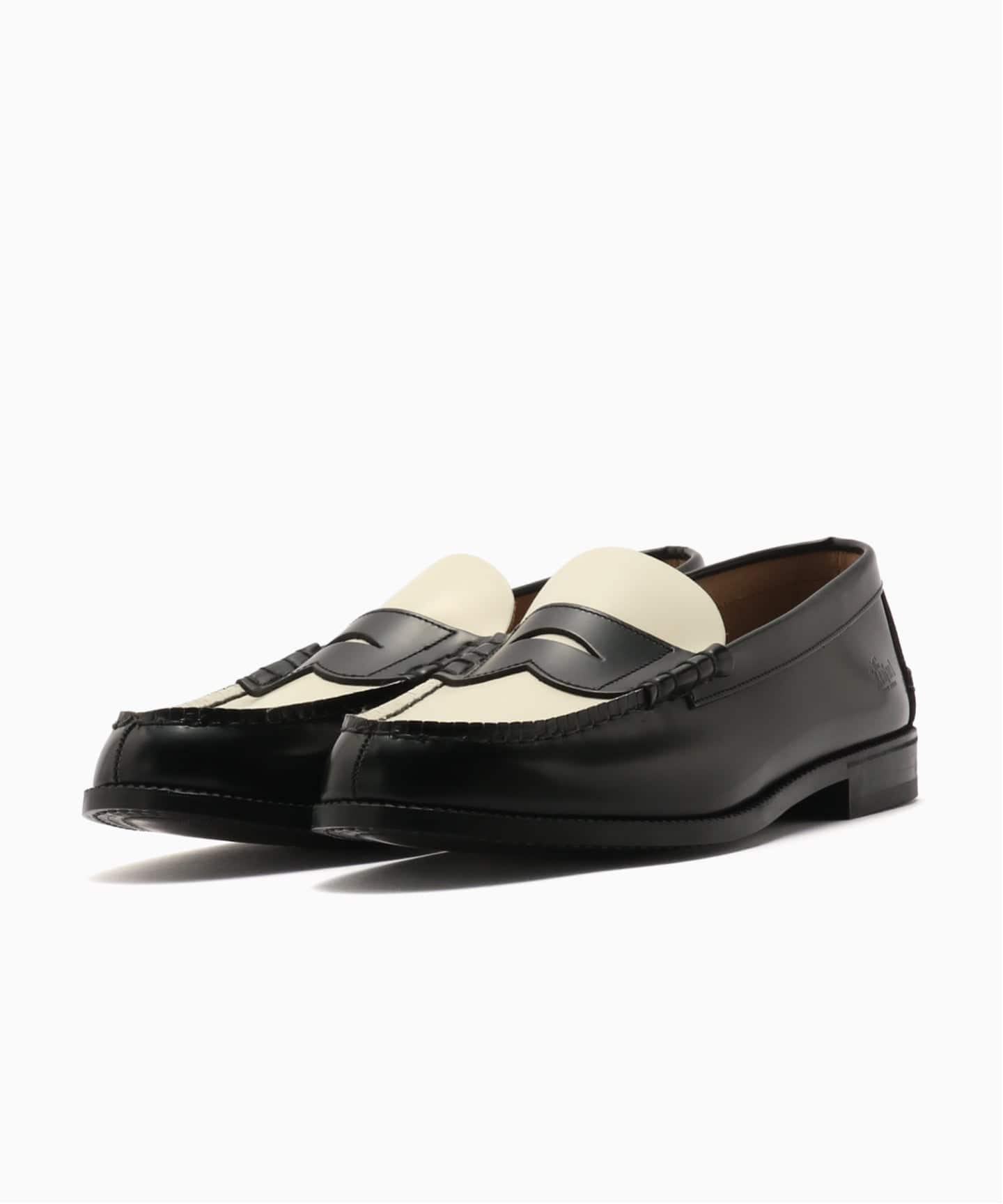 The Kenford Fineshoes COMBI LOAFERS / BLACK WHITE（ローファー