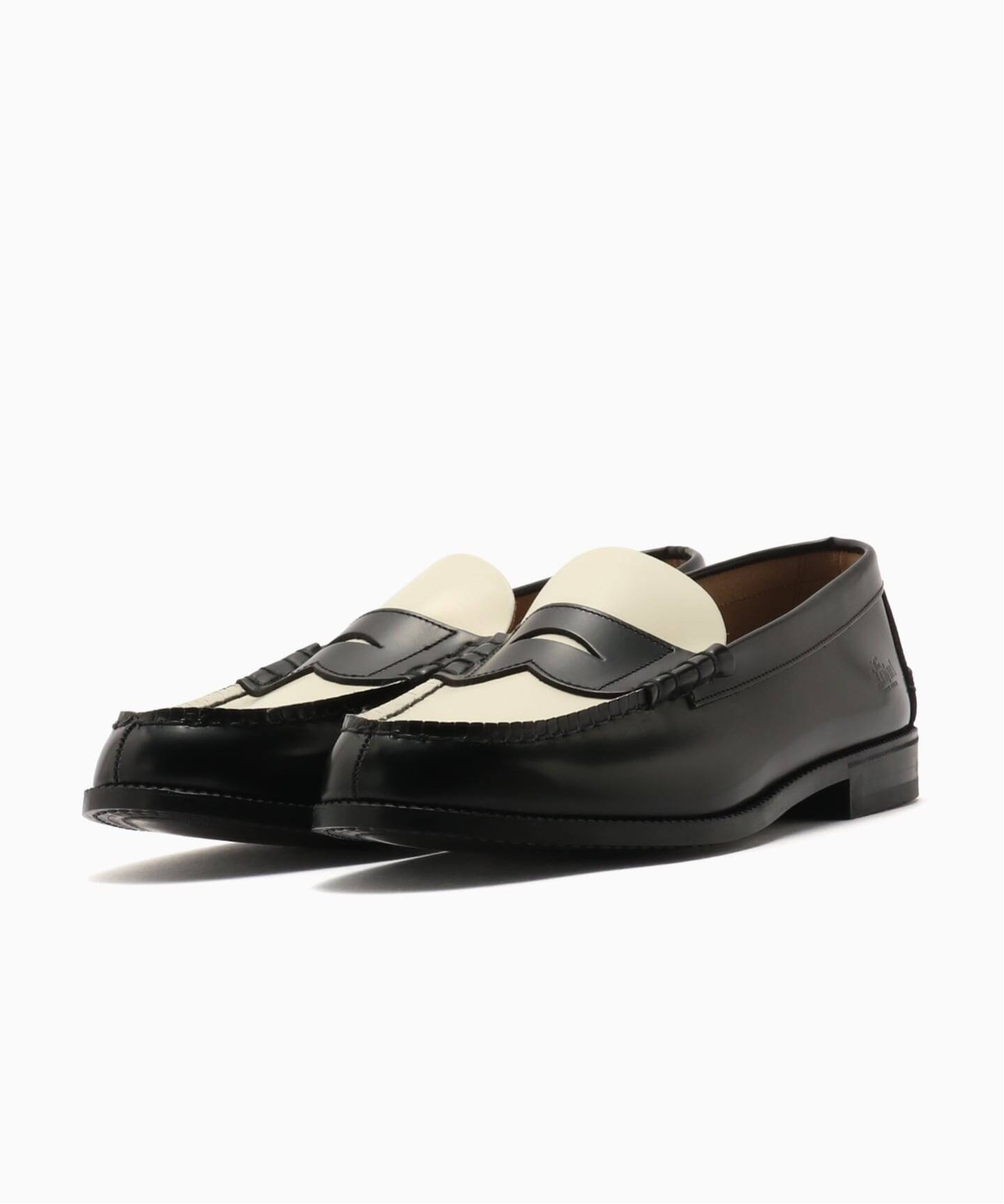 The Kenford Fineshoes COMBI LOAFERS / BLACK WHITE（ローファー 