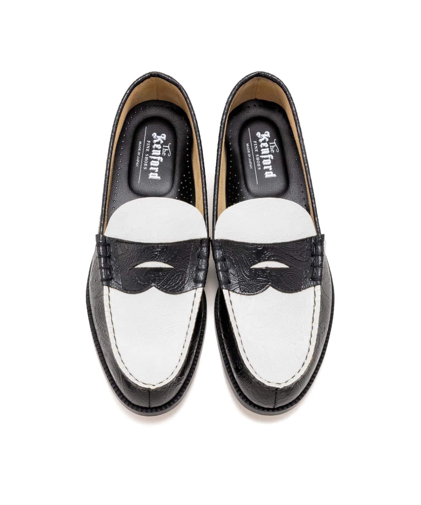 The Kenford Fineshoes EMBOSSED LOAFERS / BLACK WHITE PAISLEY