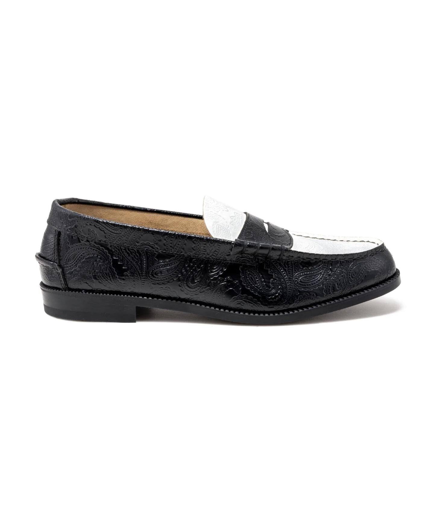 The Kenford Fineshoes EMBOSSED LOAFERS / BLACK WHITE PAISLEY 
