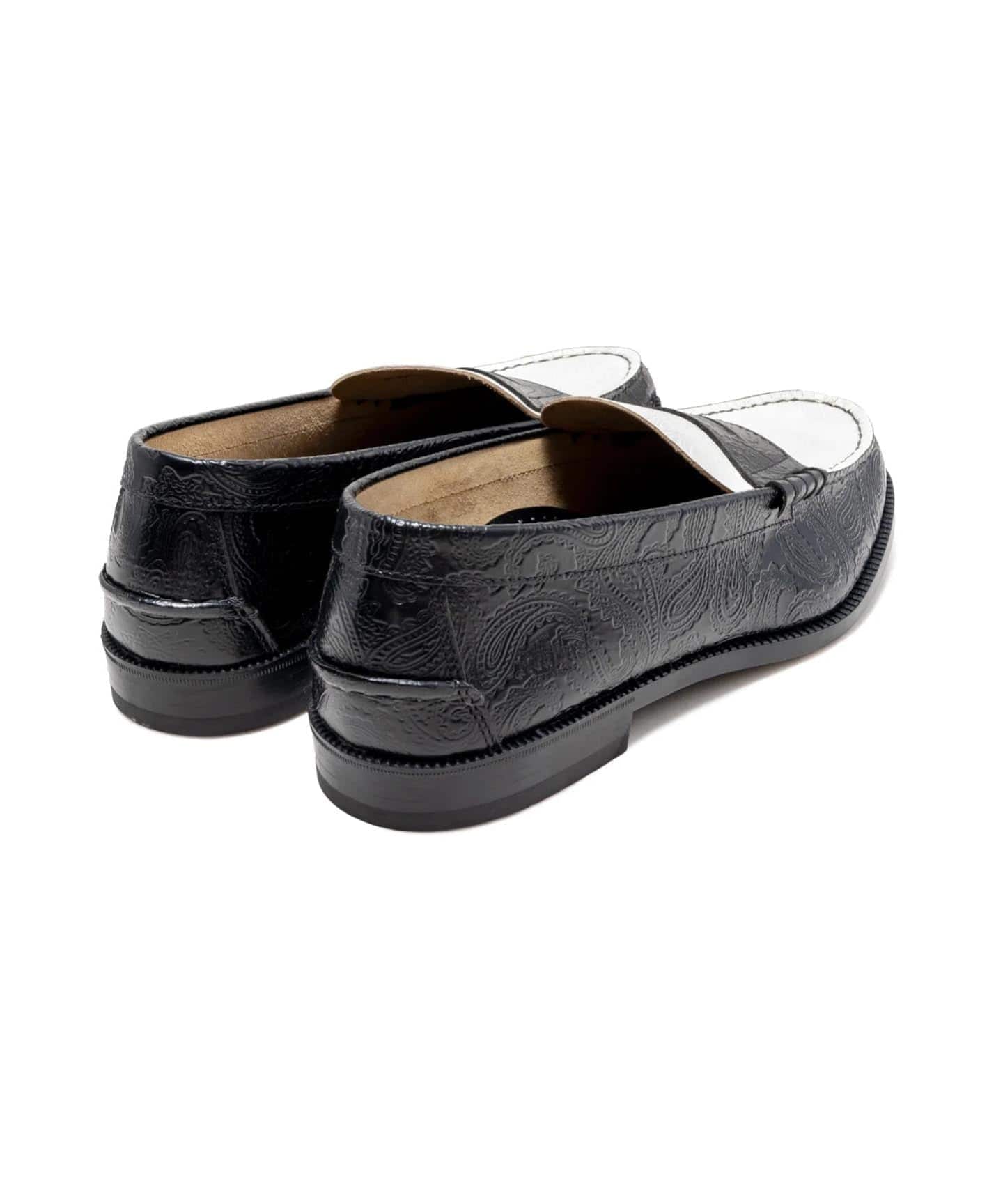 The Kenford Fineshoes EMBOSSED LOAFERS / BLACK WHITE PAISLEY