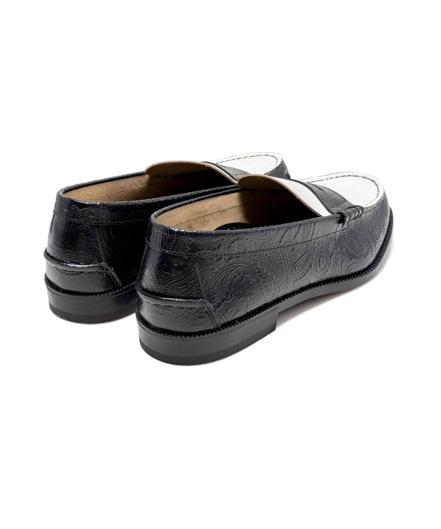 The Kenford Fineshoes EMBOSSED LOAFERS / BLACK WHITE PAISLEY 