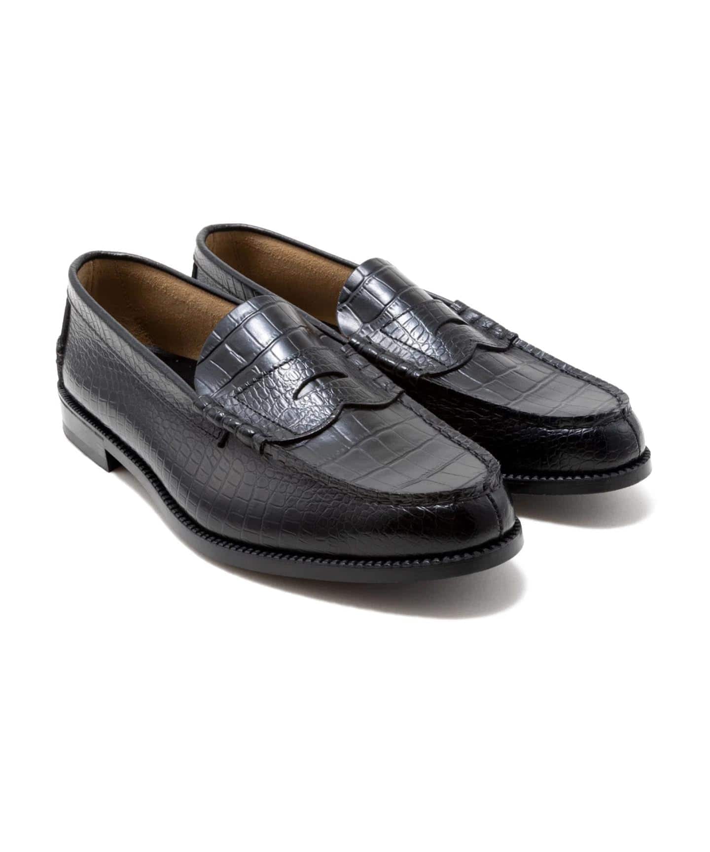 The Kenford Fineshoes EMBOSSED LOAFERS / BLACK CROCODI（その他