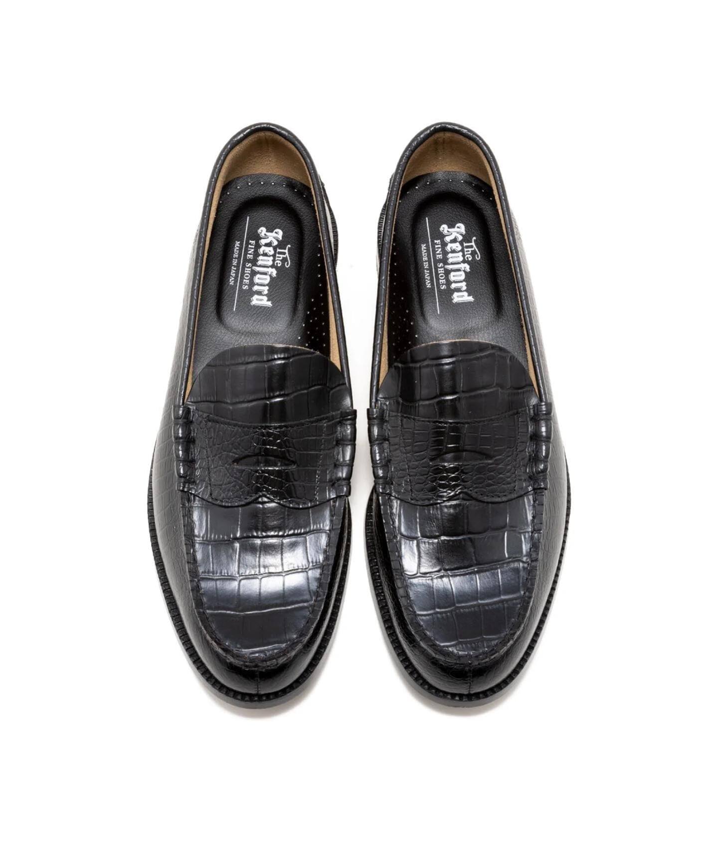 The Kenford Fineshoes EMBOSSED LOAFERS / BLACK CROCODI（その他