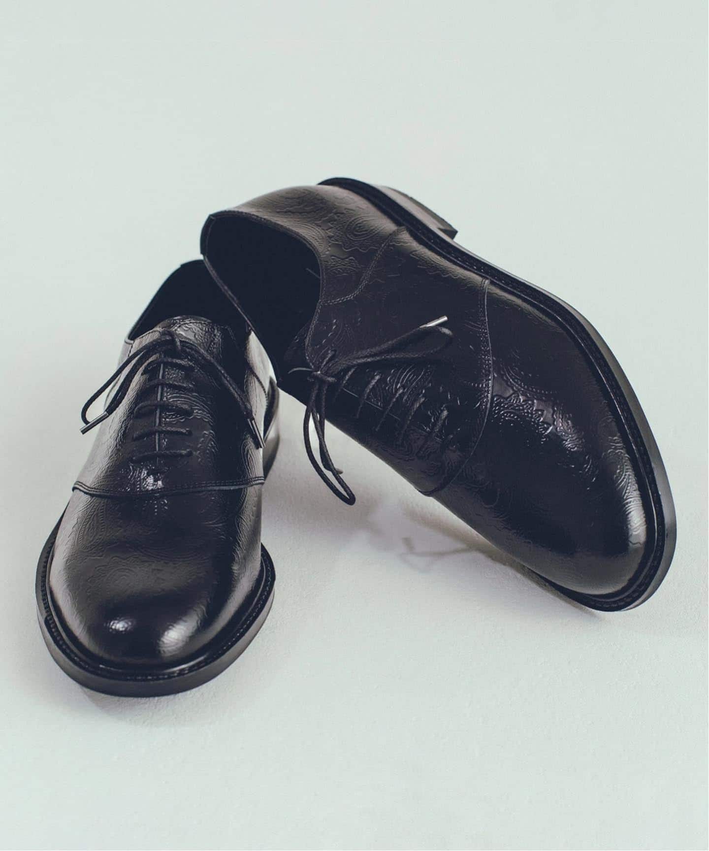 The Kenford Fineshoes CLASSIC SADDLE/BLACK PAISLEY（レザーシューズ
