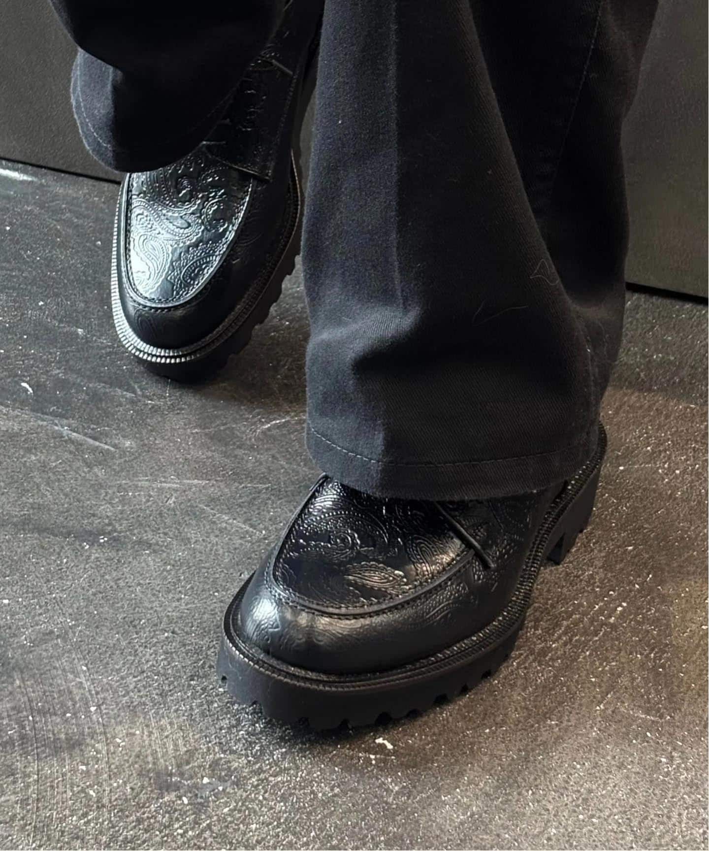 The Kenford Fineshoes NEW CLASSIC U-MOC/BLACK PAISLEY（レザー