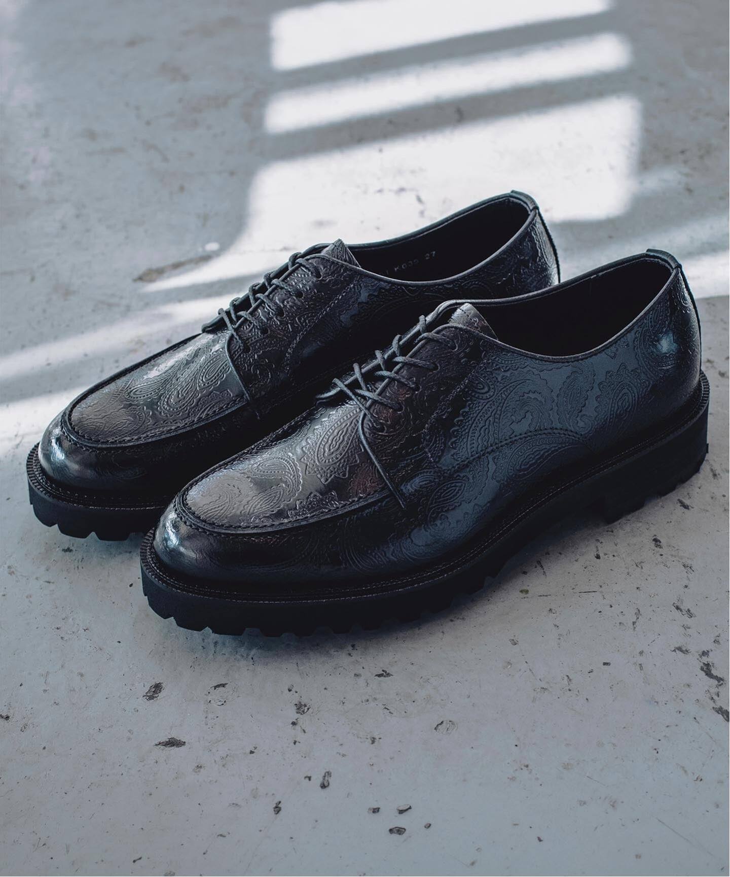 The Kenford Fineshoes NEW CLASSIC U-MOC/BLACK PAISLEY（レザー 