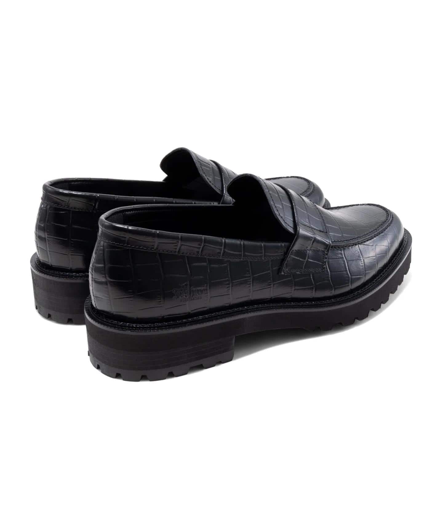 The Kenford Fineshoes NEW CLASSIC COIN LOAFERS/BLACK CROCODILE