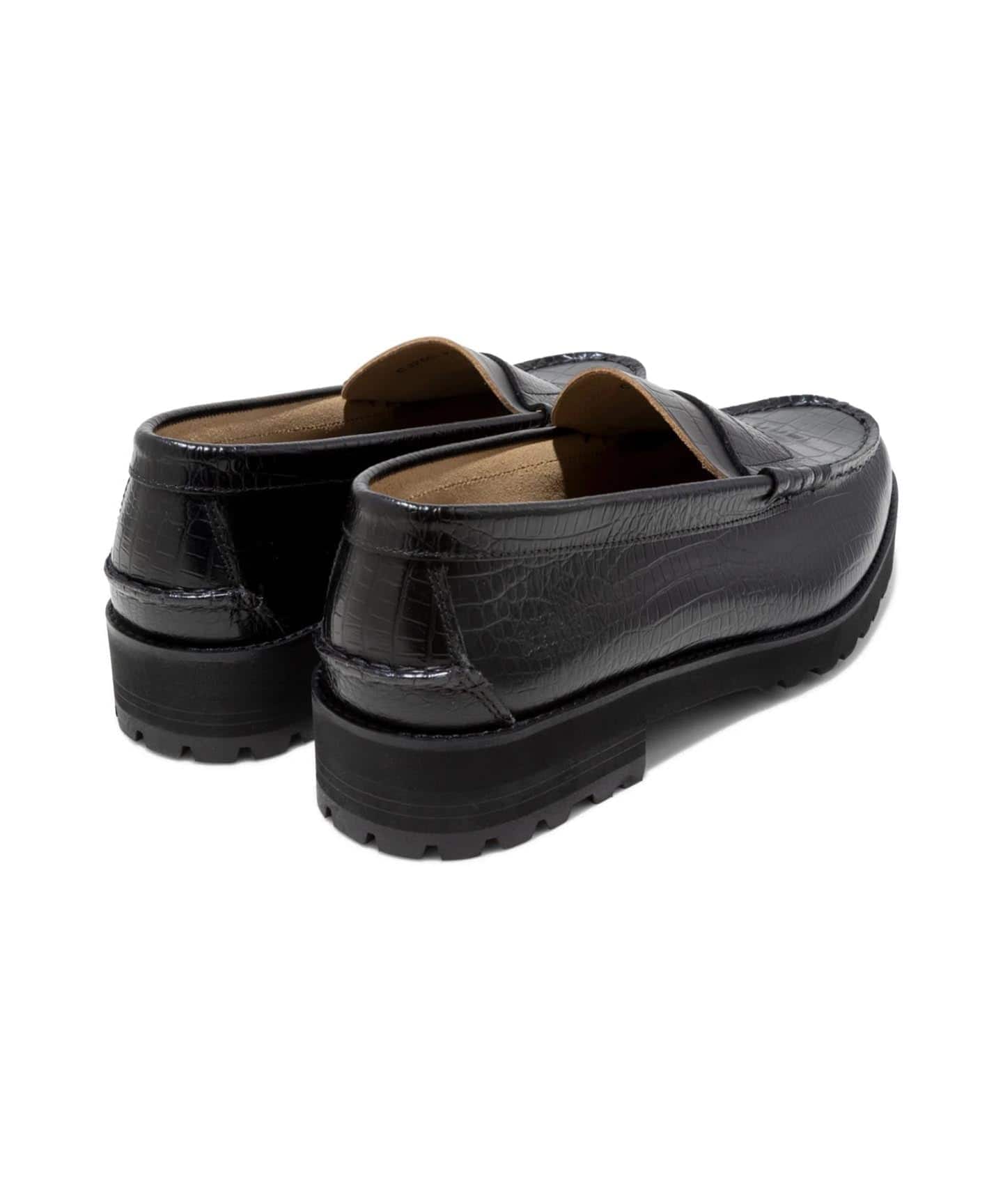 The Kenford Fineshoes EMBOSSED LOAFERS / BLACK CROCODILE COMBI
