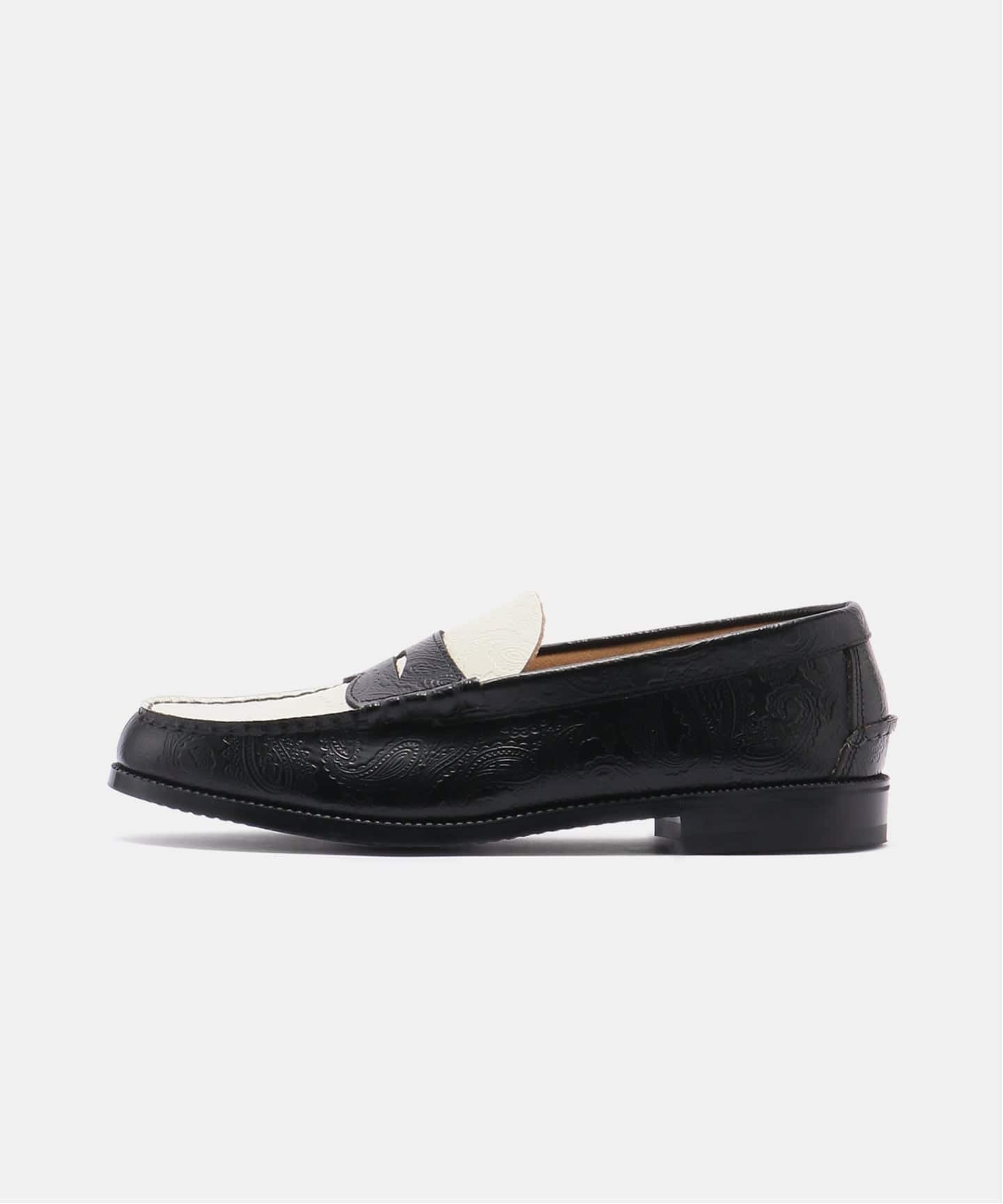 The Kenford Fineshoes EMBOSSED LOAFERS / BLACK WHITE PAISLEY