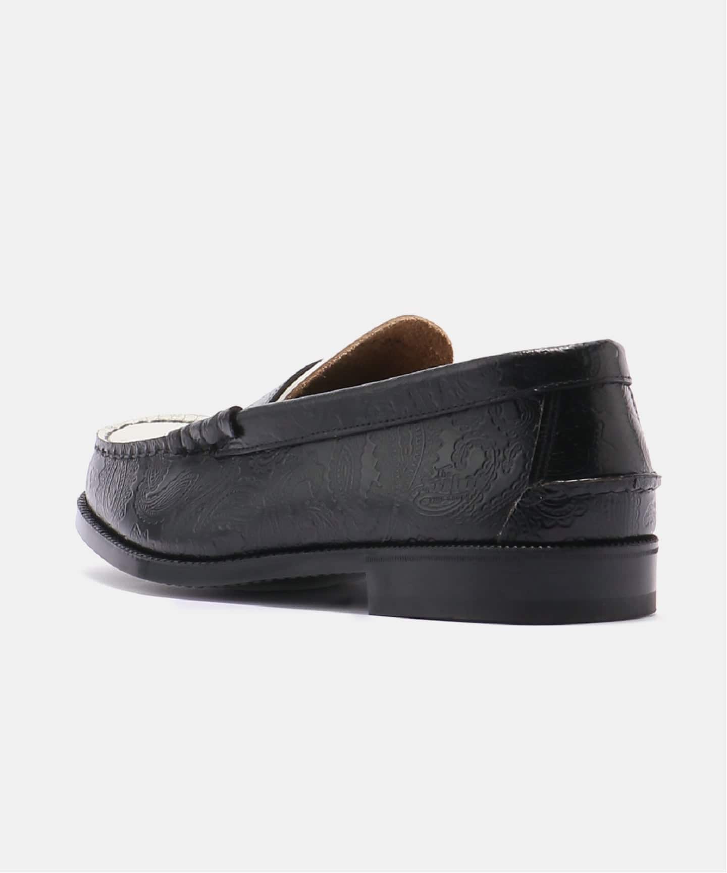 The Kenford Fineshoes EMBOSSED LOAFERS / BLACK WHITE PAISLEY