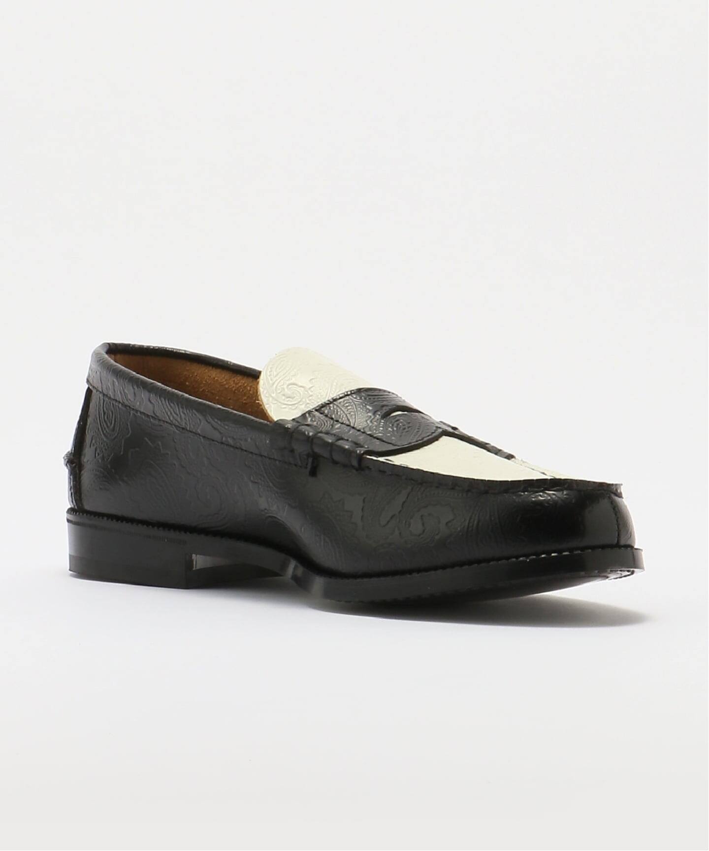 The Kenford Fineshoes EMBOSSED LOAFERS / BLACK WHITE PAISLEY 