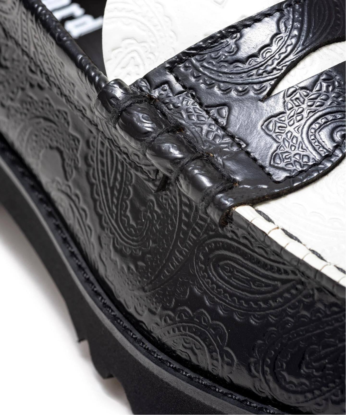 The Kenford Fineshoes TANK SOLE LOAFERS / BLACK WHITE（ローファー
