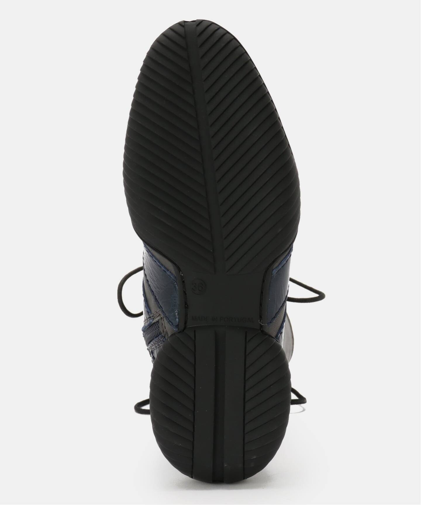 Miista/ミスタ Imogen Grey Navy Lace Sneaker Boo（ロングブーツ