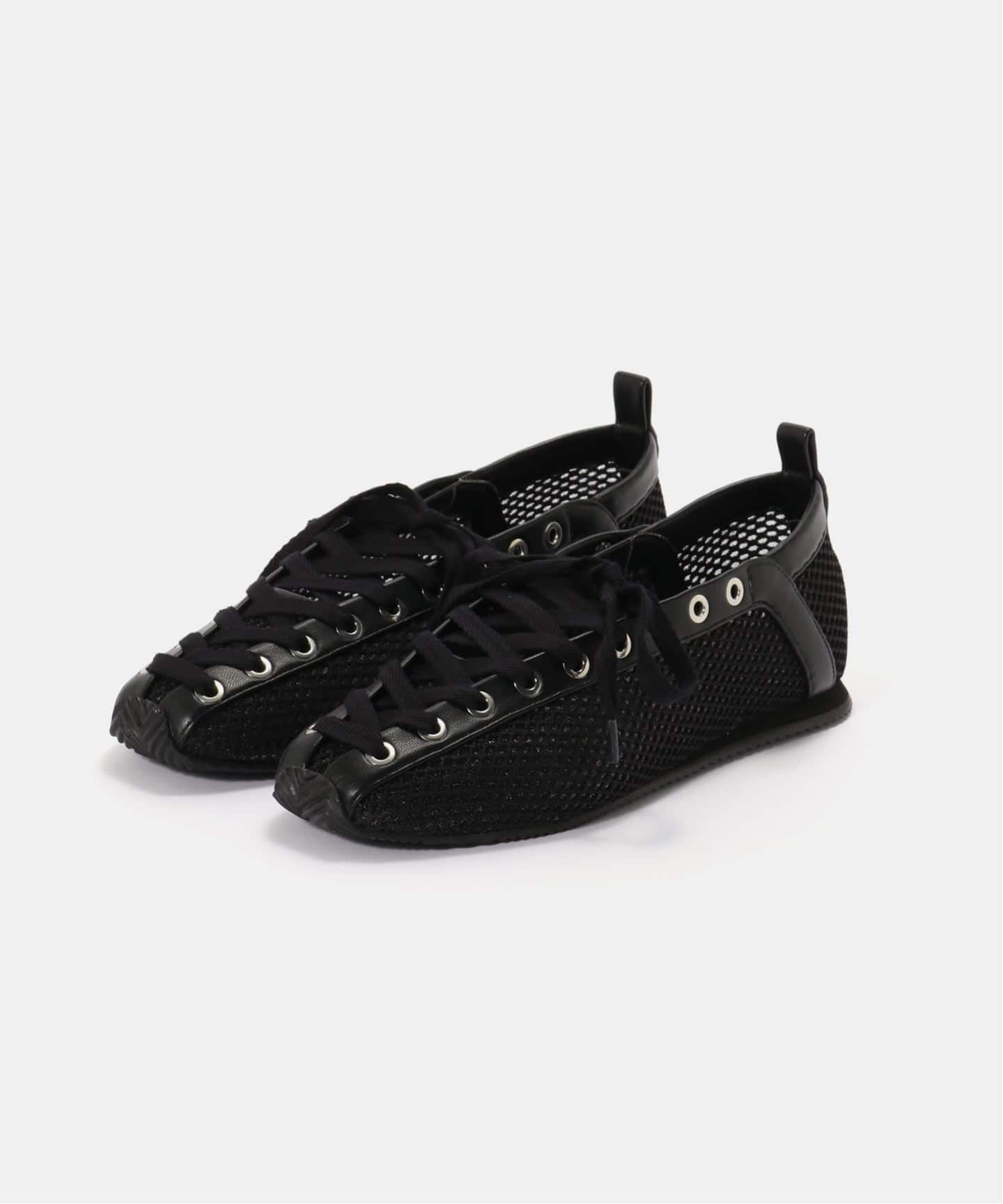 GANNI ガニー　黒 レザー バレエシューズ GANNI / ガニー Sporty Ballerina Mesh（バレエシューズ）｜PULP