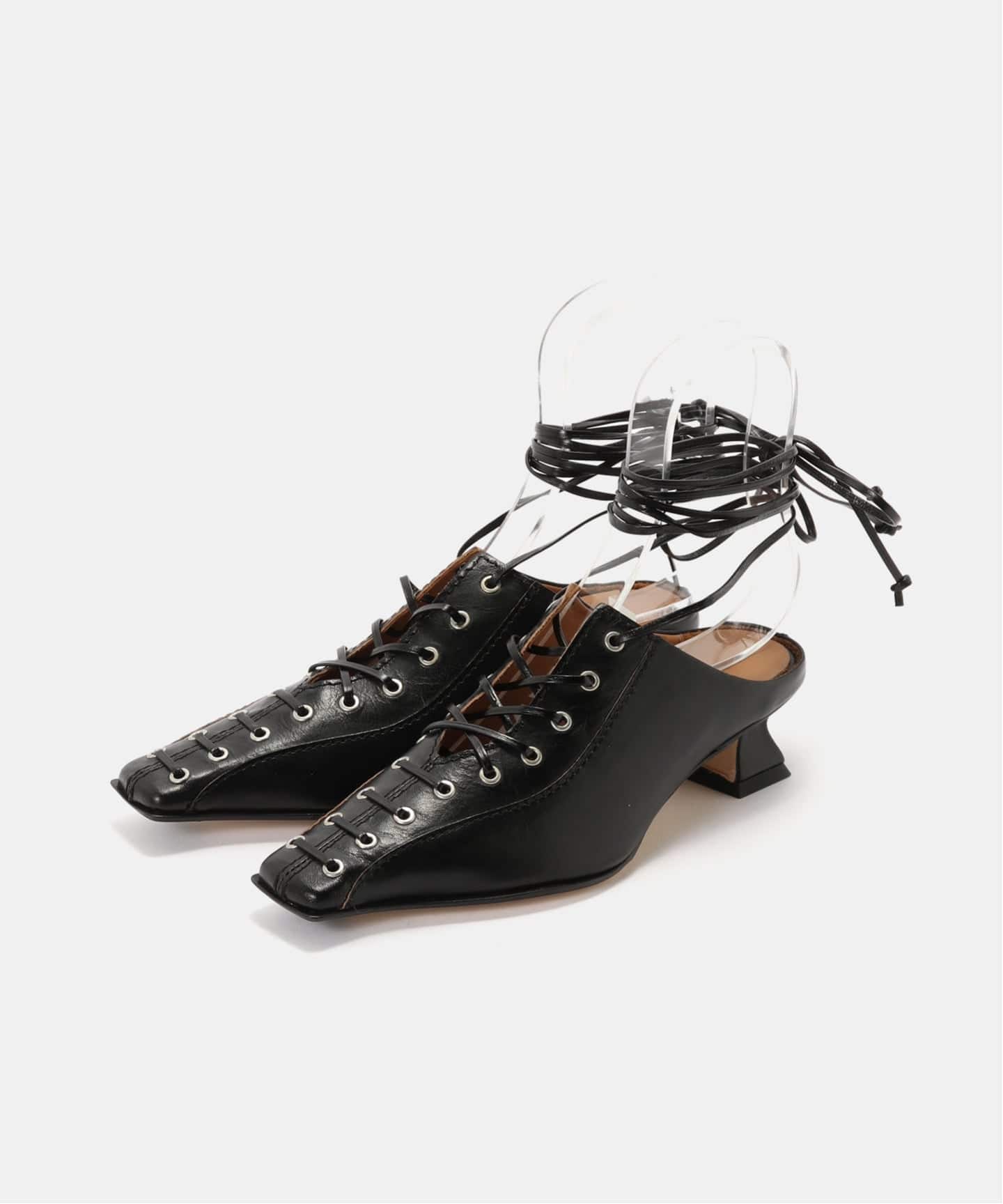 週末割‼️MIISTA ミスタ 太ヒールサンダル　 BLACK size 39 Miista/ミスタ Asia New Black Lace Courts（サンダル）｜PULP（パルプ