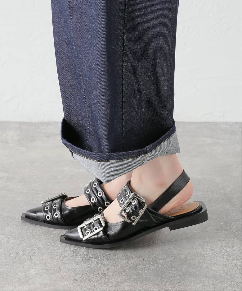 GANNI / ガニー Feminine Buckle Ballerina Naplack（サンダル）｜PULP 