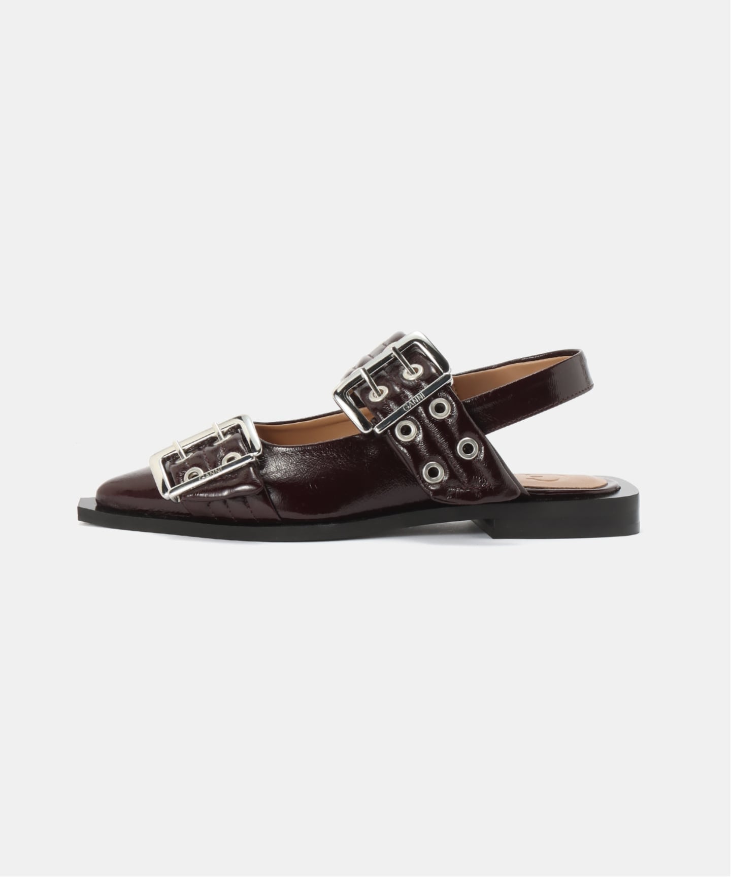 GANNI / ガニー Feminine Buckle Ballerina Naplack（バレエシューズ