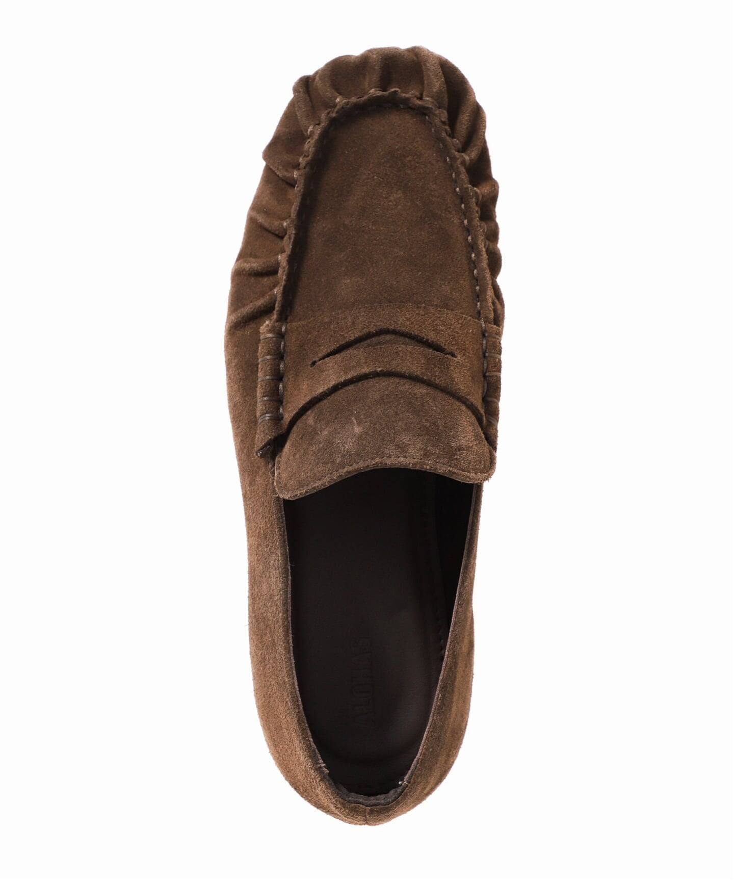 ALOHAS / アロハス】Aven Suede Brown Leather Loafers：ローファー