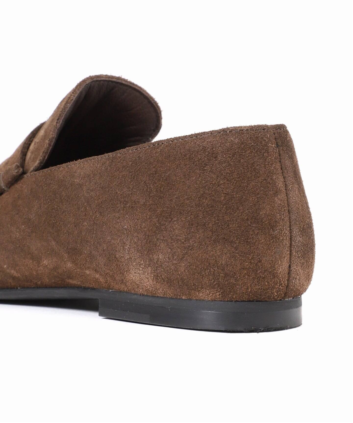 ALOHAS / アロハス】Aven Suede Brown Leather Loafers：ローファー