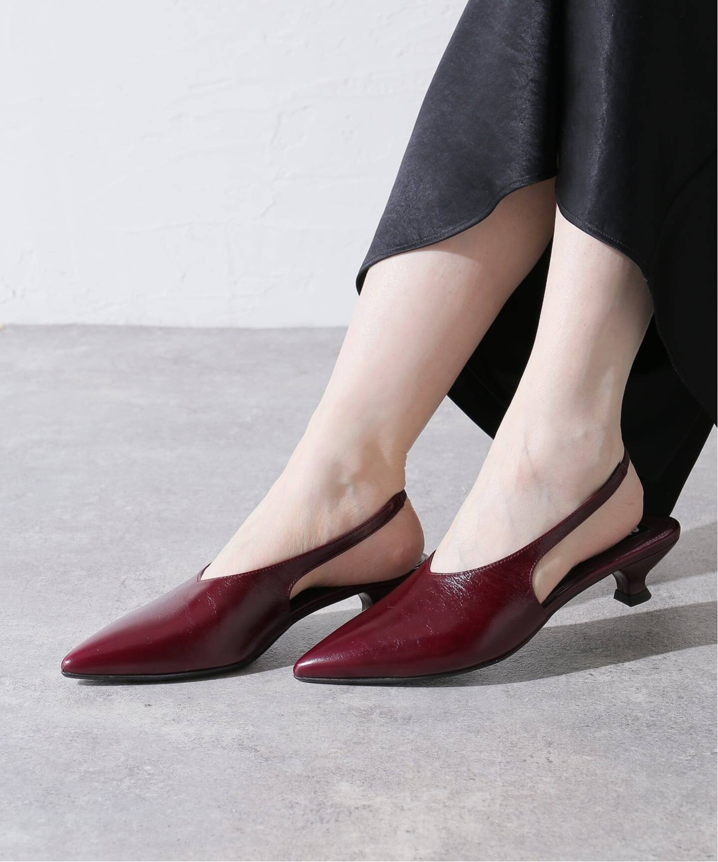 ALOHAS/アロハス】Eros Burgundy Leather Pumps：パンプス（パンプス