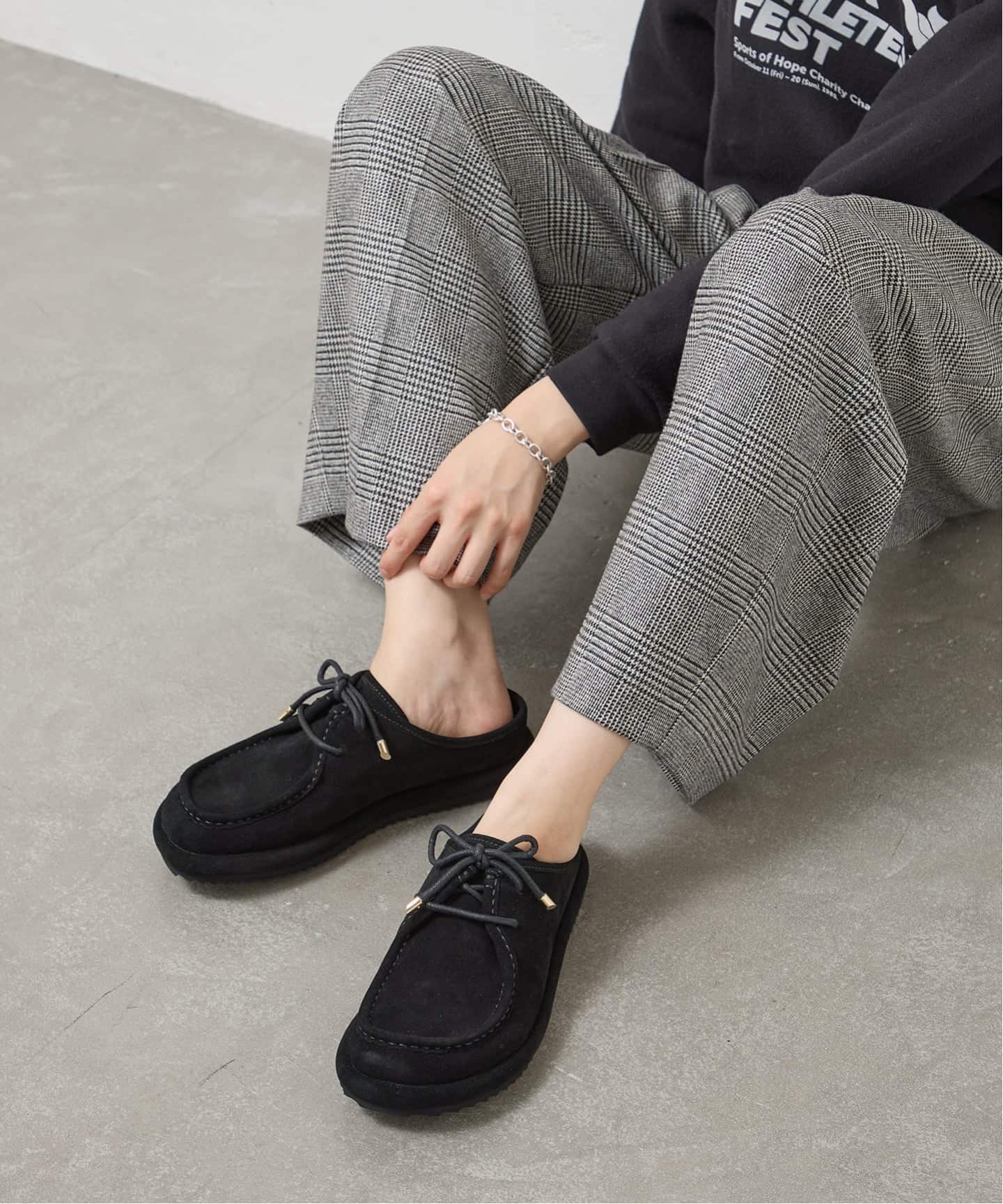 CAMINANDO/カミナンド SUEDE LACE UP MULES ミュール（その他シューズ