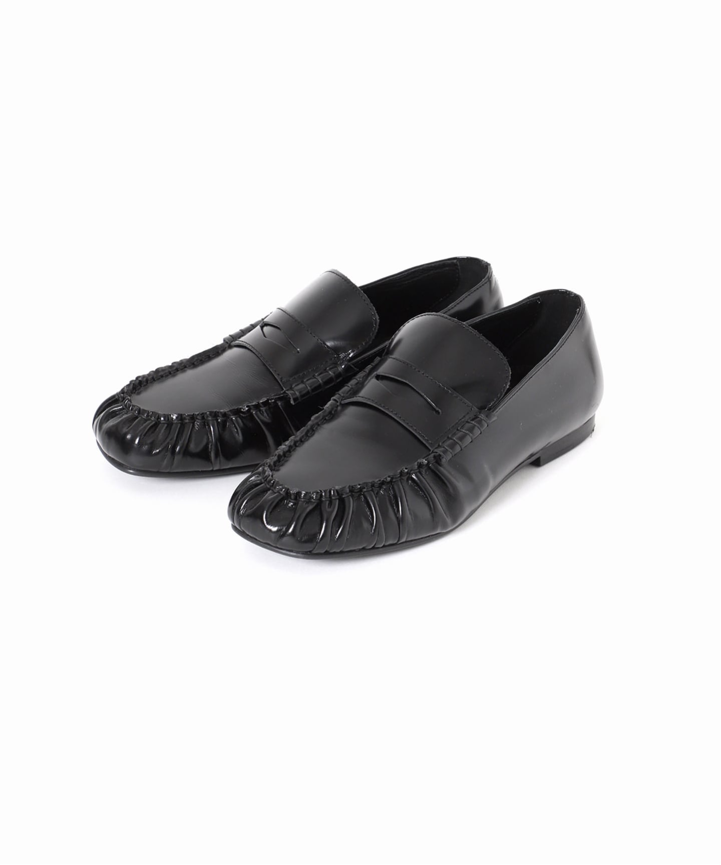 ALOHAS/アロハス】Aven Black Leather Loafers：ローファー