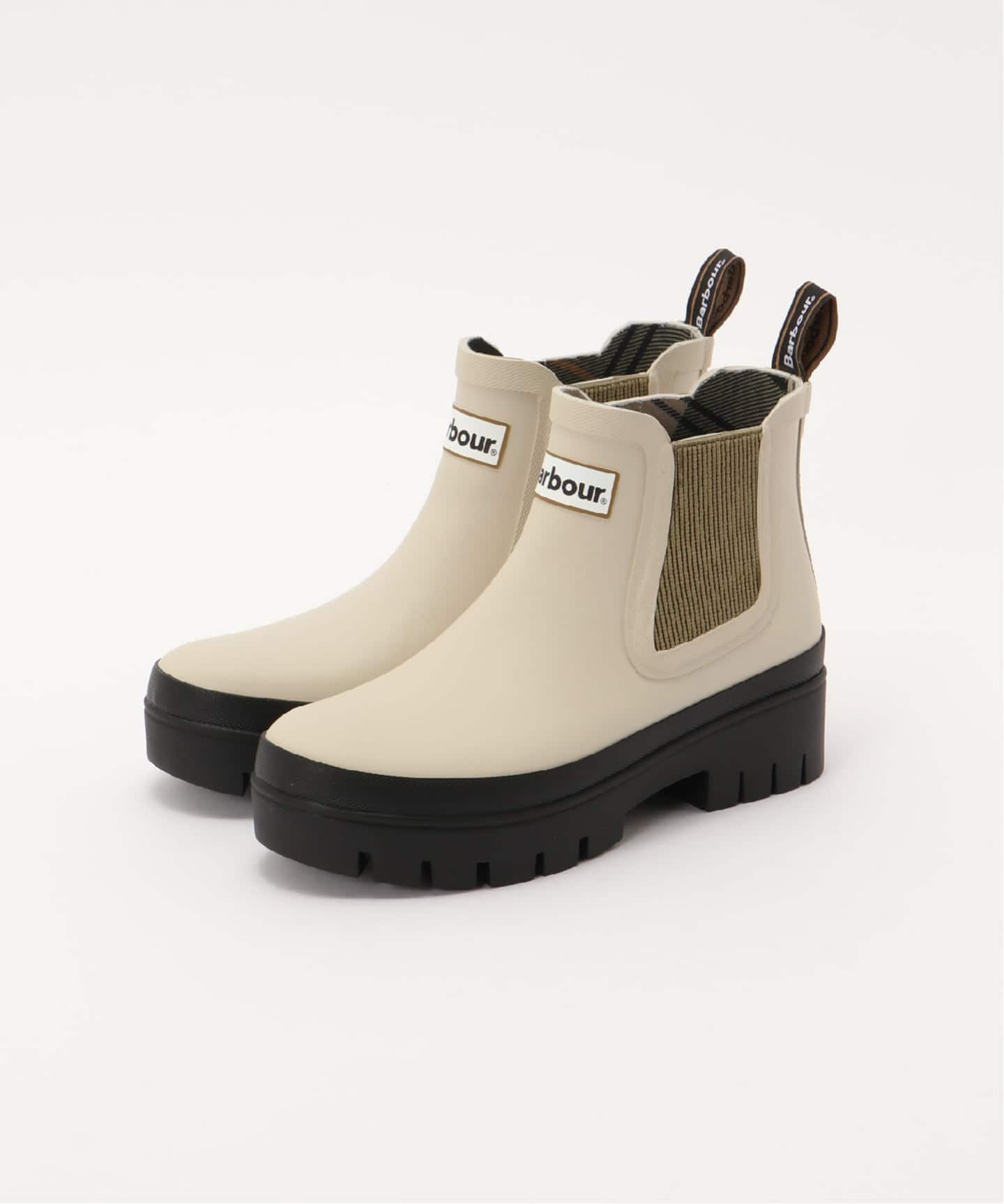 Barbour ベージュ ショートブーツ 厚底 Barbour/バブアー】 HALTON CHELSEA WELLY（その他シューズ）｜JOURNAL